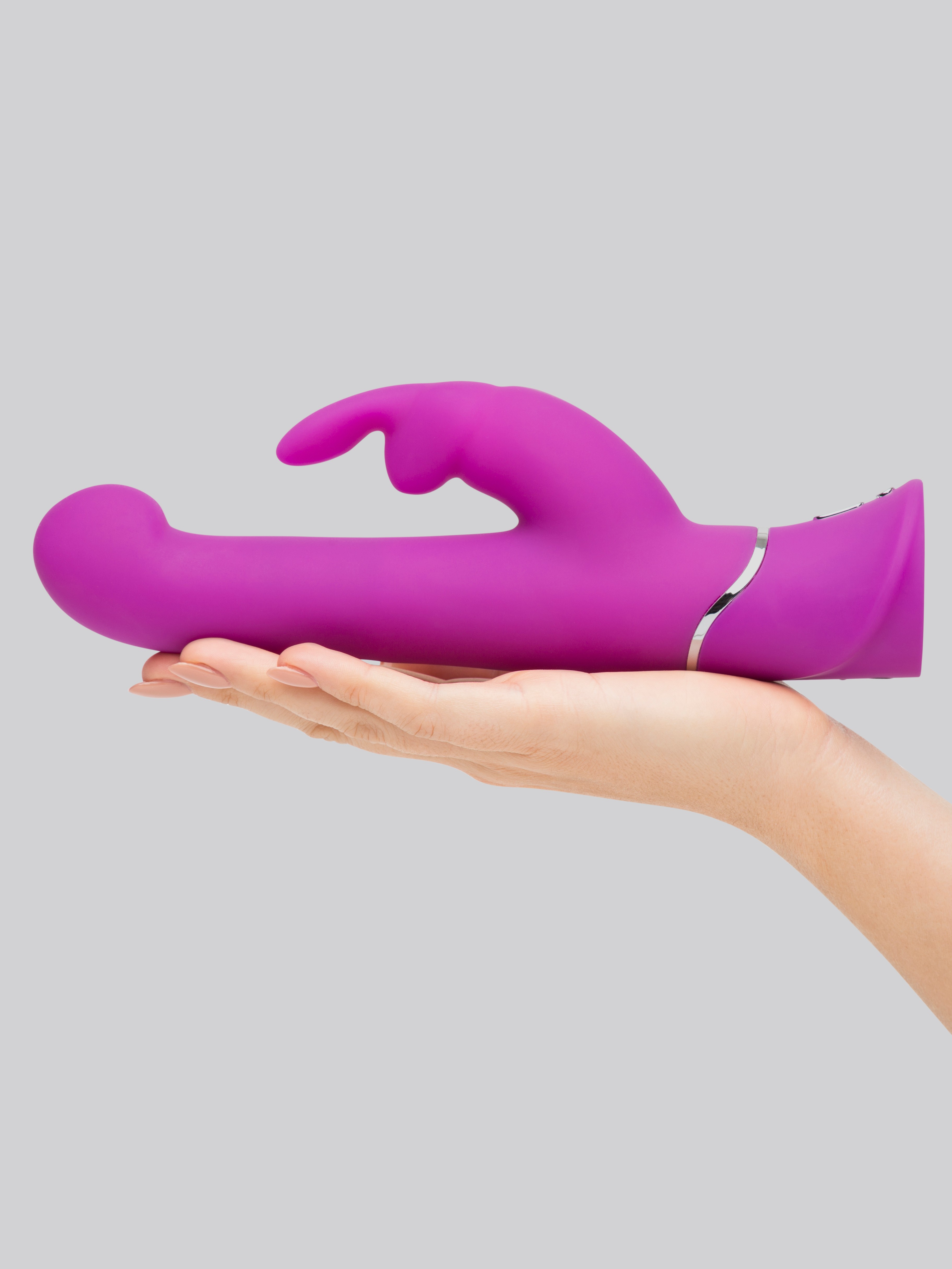 Happy Rabbit Beaded G-Spot Rechargeable Rabbit Vibrator, Purple, hi-res