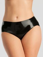 Rubber Girl Latex Spanking Knickers, Black, hi-res