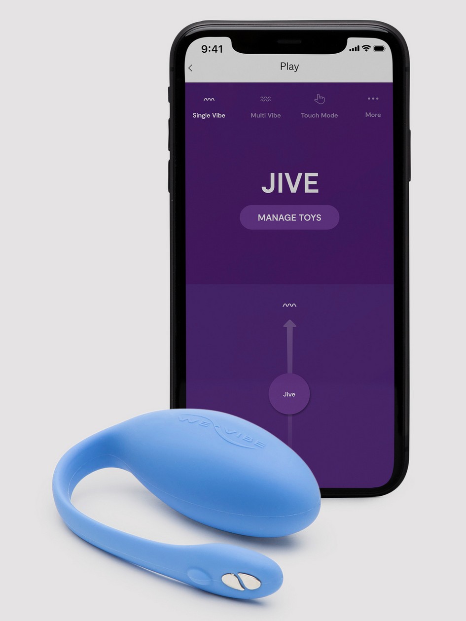 We-Vibe Jive App Controlled Rechargeable Vibrating G-Spot Love Egg, Blue, hi-res
