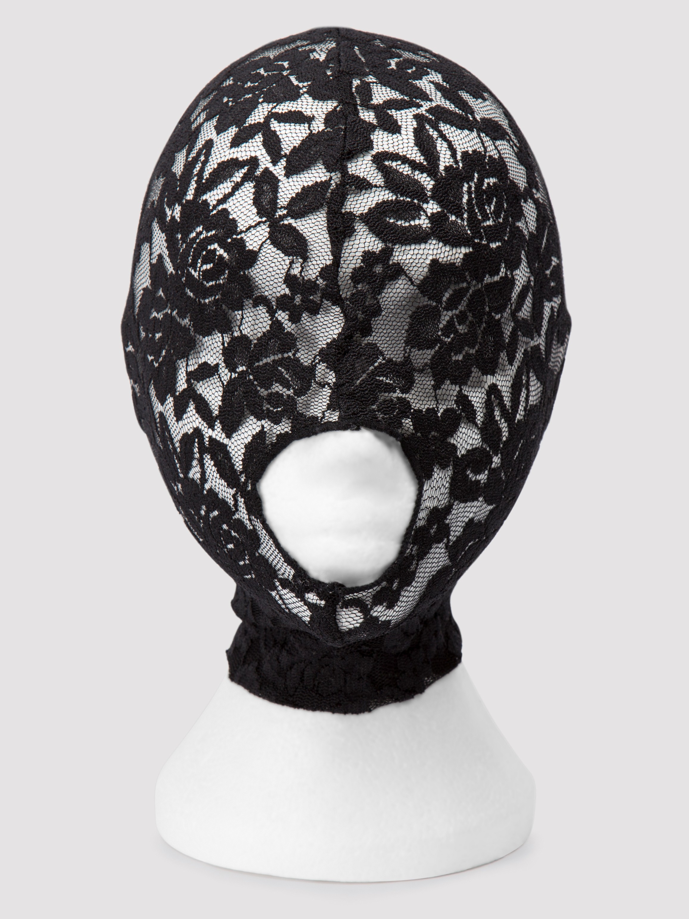 Scandal Open Mouth Lace Hood, Black, hi-res