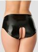 Rubber Girl Latex Crotchless Knickers, Black, hi-res