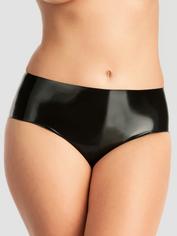 Rubber Girl Latex Crotchless Knickers, Black, hi-res