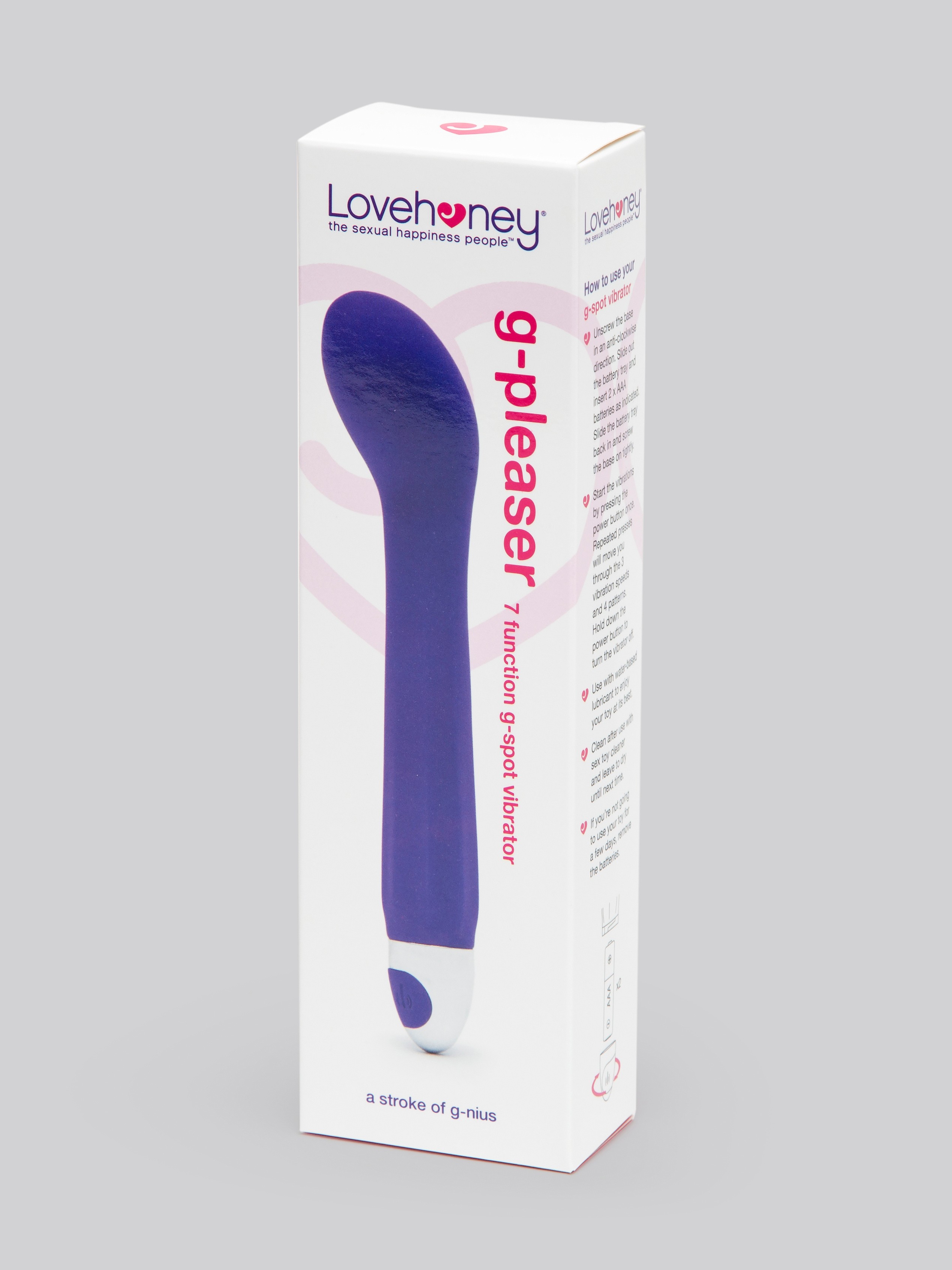Lovehoney G-Pleaser 7 Function Silicone G-Spot Vibrator, Purple, hi-res