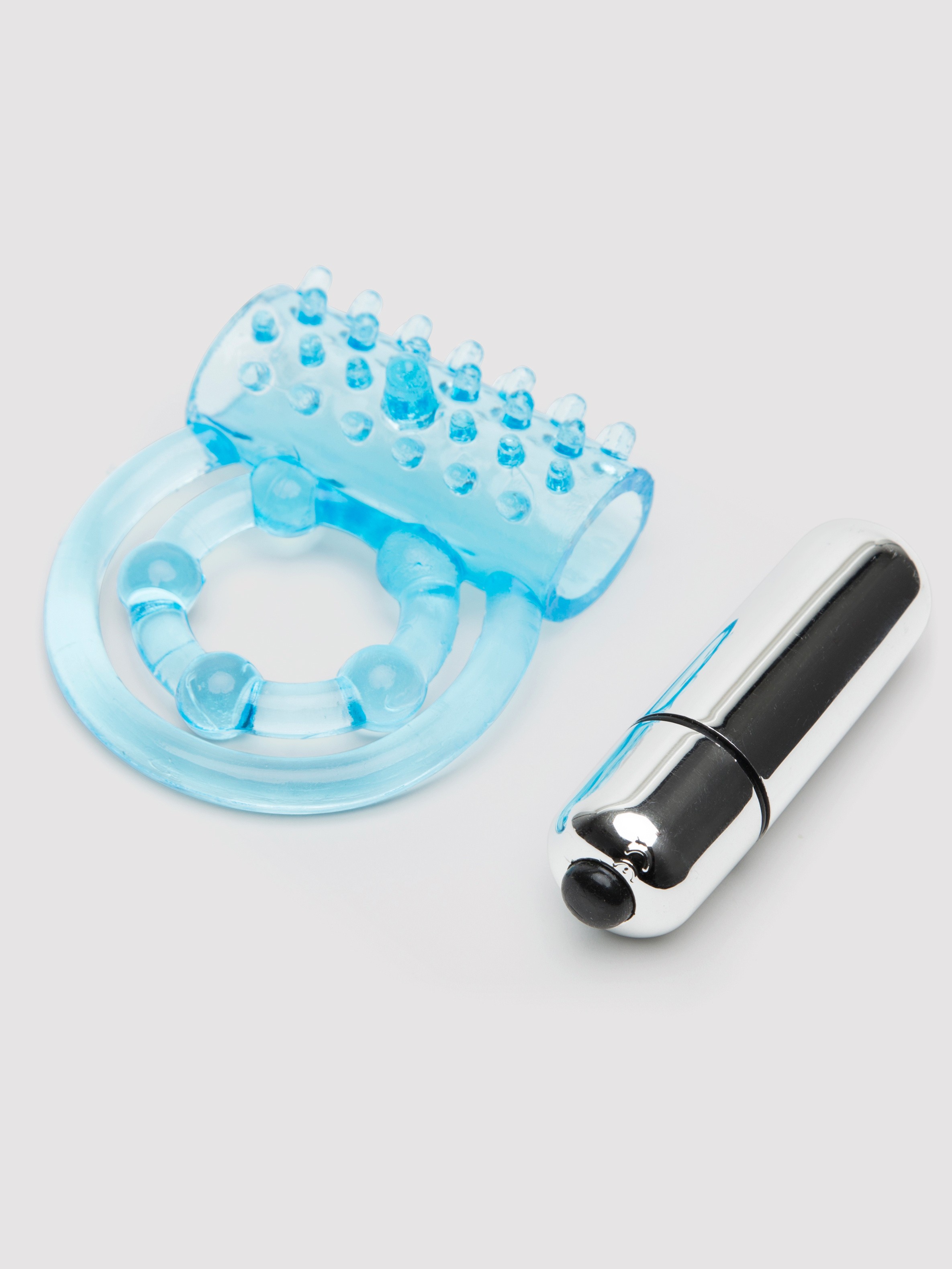 BASICS Buzz Cock Vibrating Cock Ring, Blue, hi-res