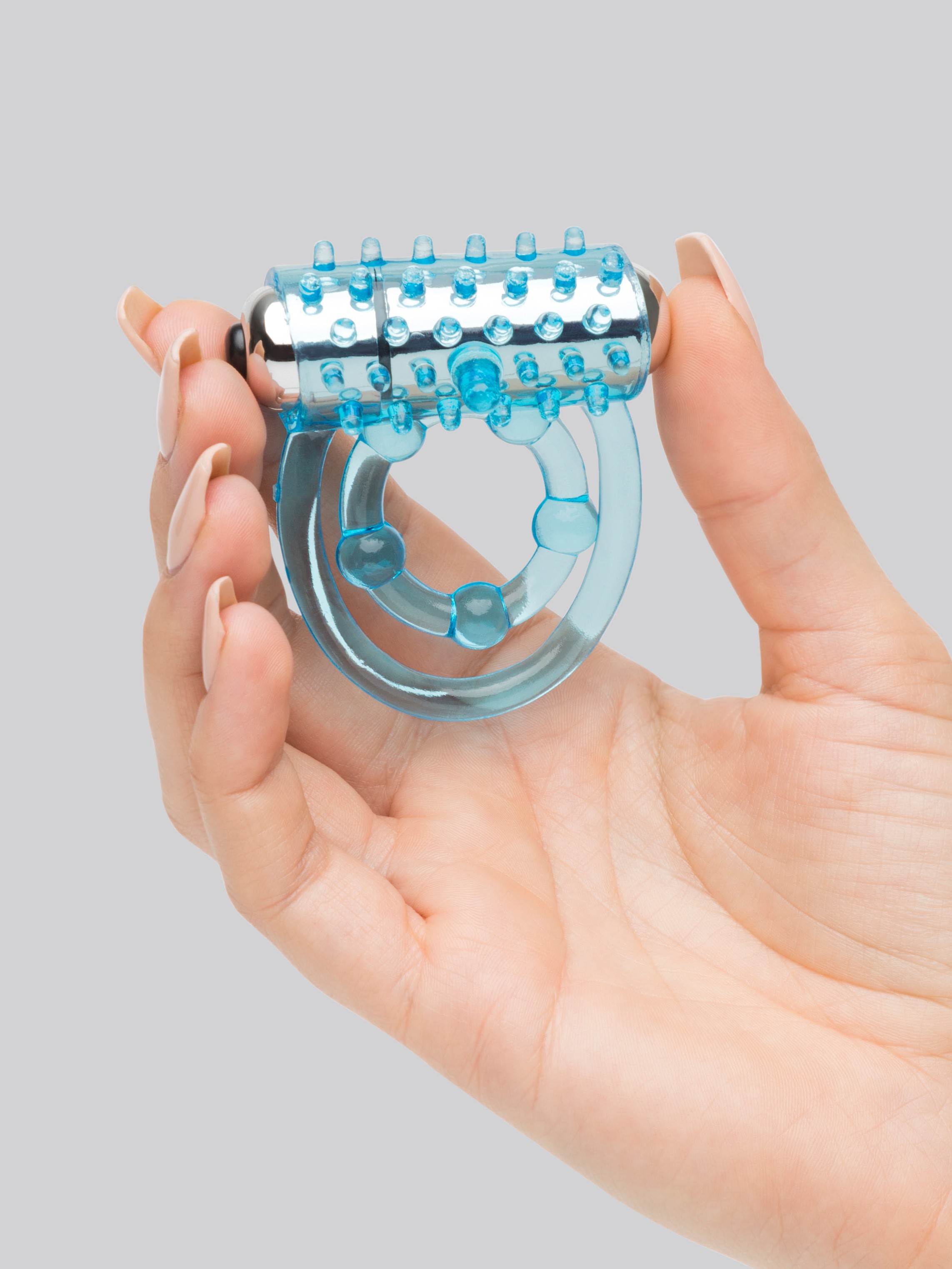 BASICS Buzz Cock Vibrating Cock Ring, Blue, hi-res