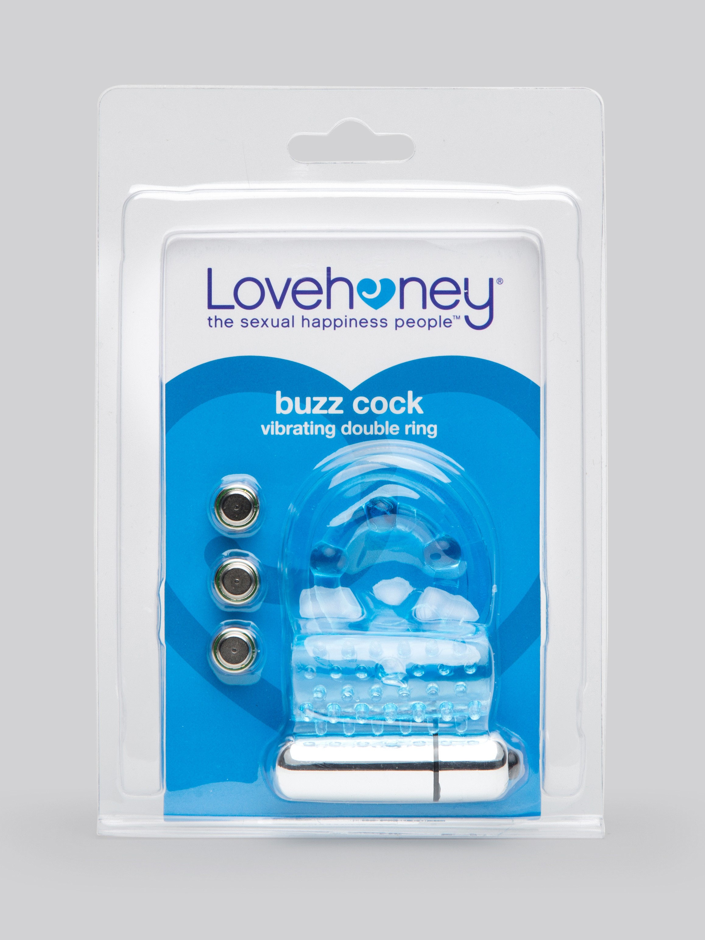 BASICS Buzz Cock Vibrating Cock Ring, Blue, hi-res