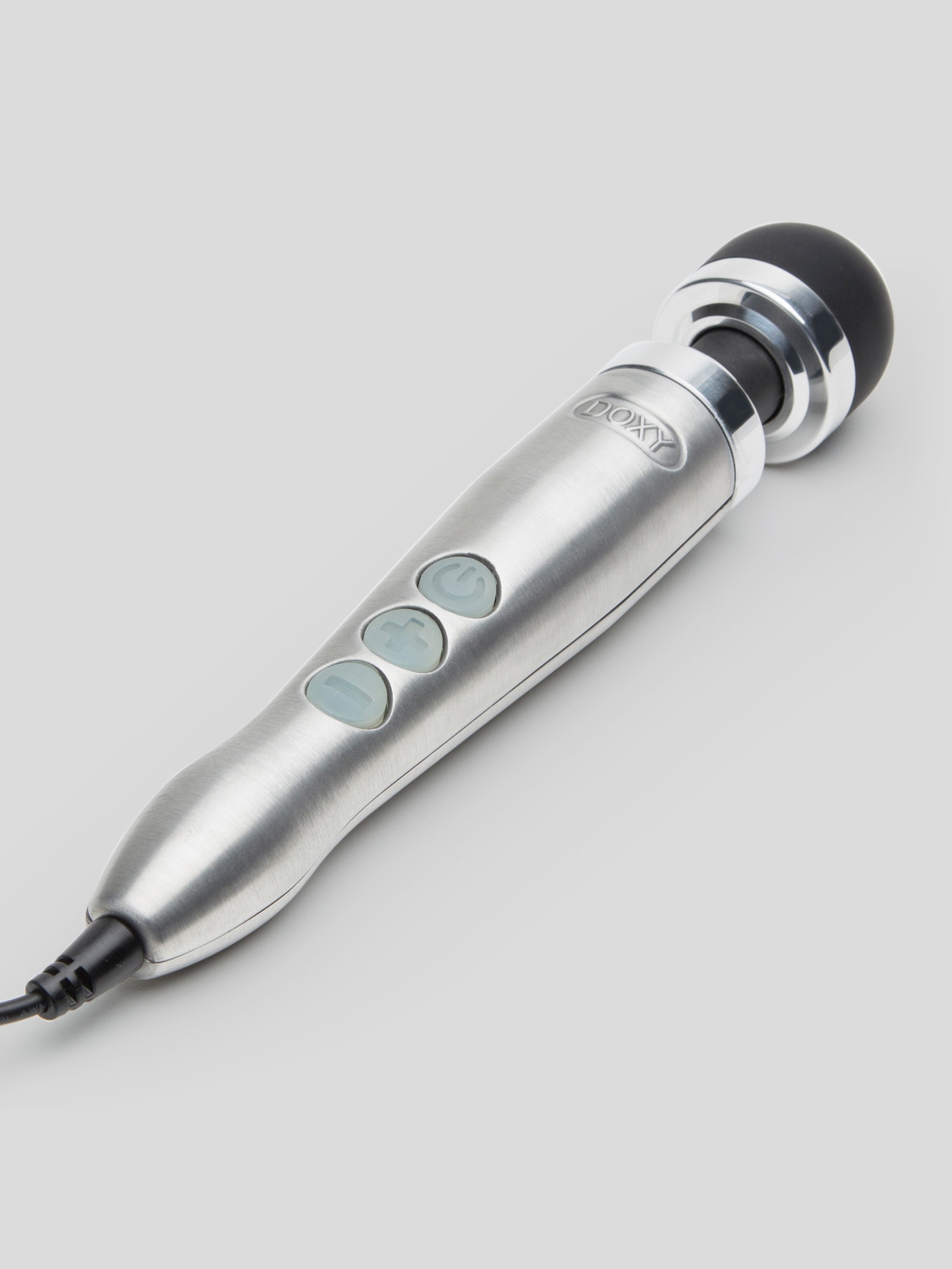 Doxy Number 3 Extra Powerful Travel Massage Wand Vibrator, Silver, hi-res