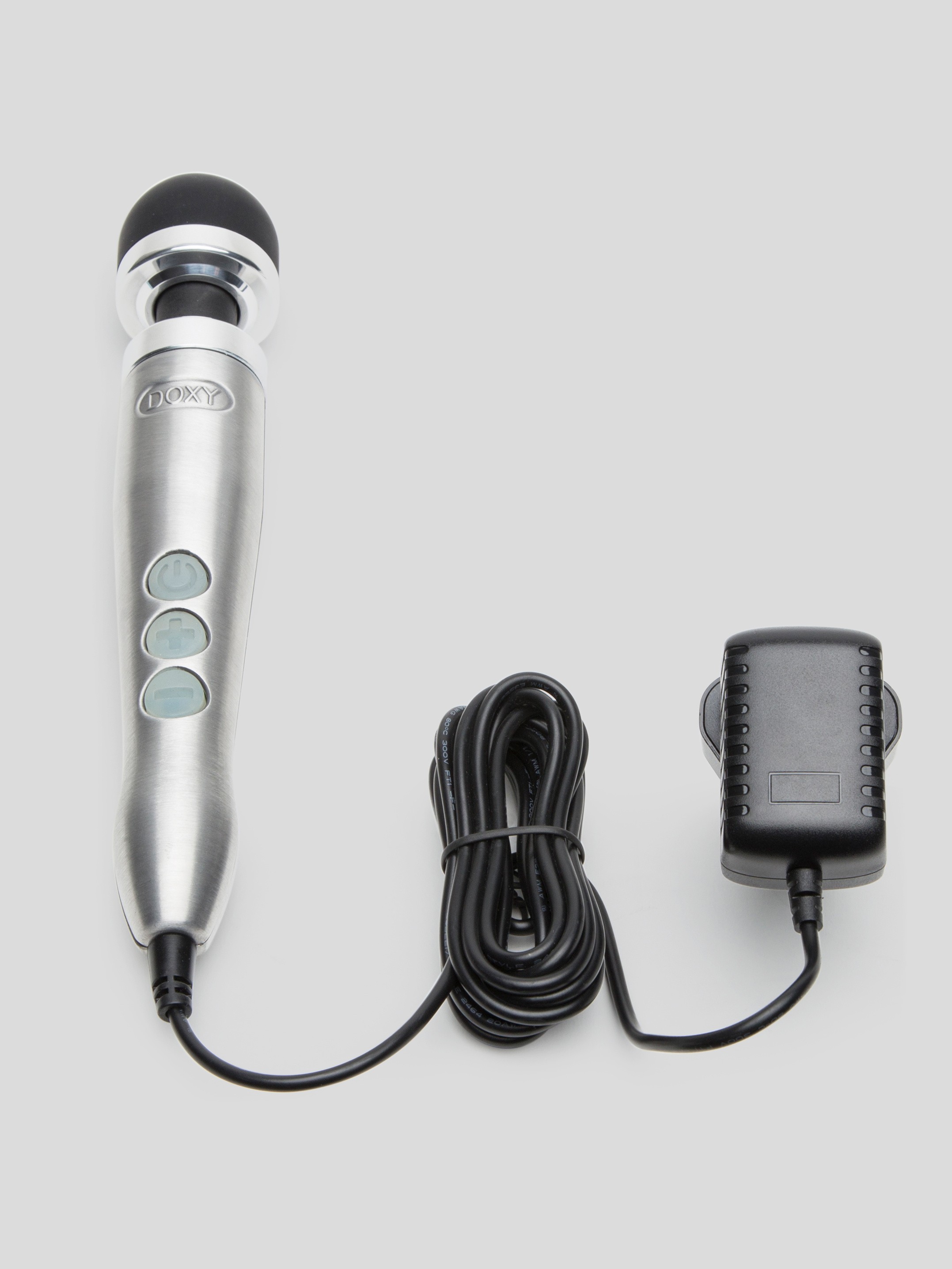 Doxy Number 3 Extra Powerful Travel Massage Wand Vibrator, Silver, hi-res