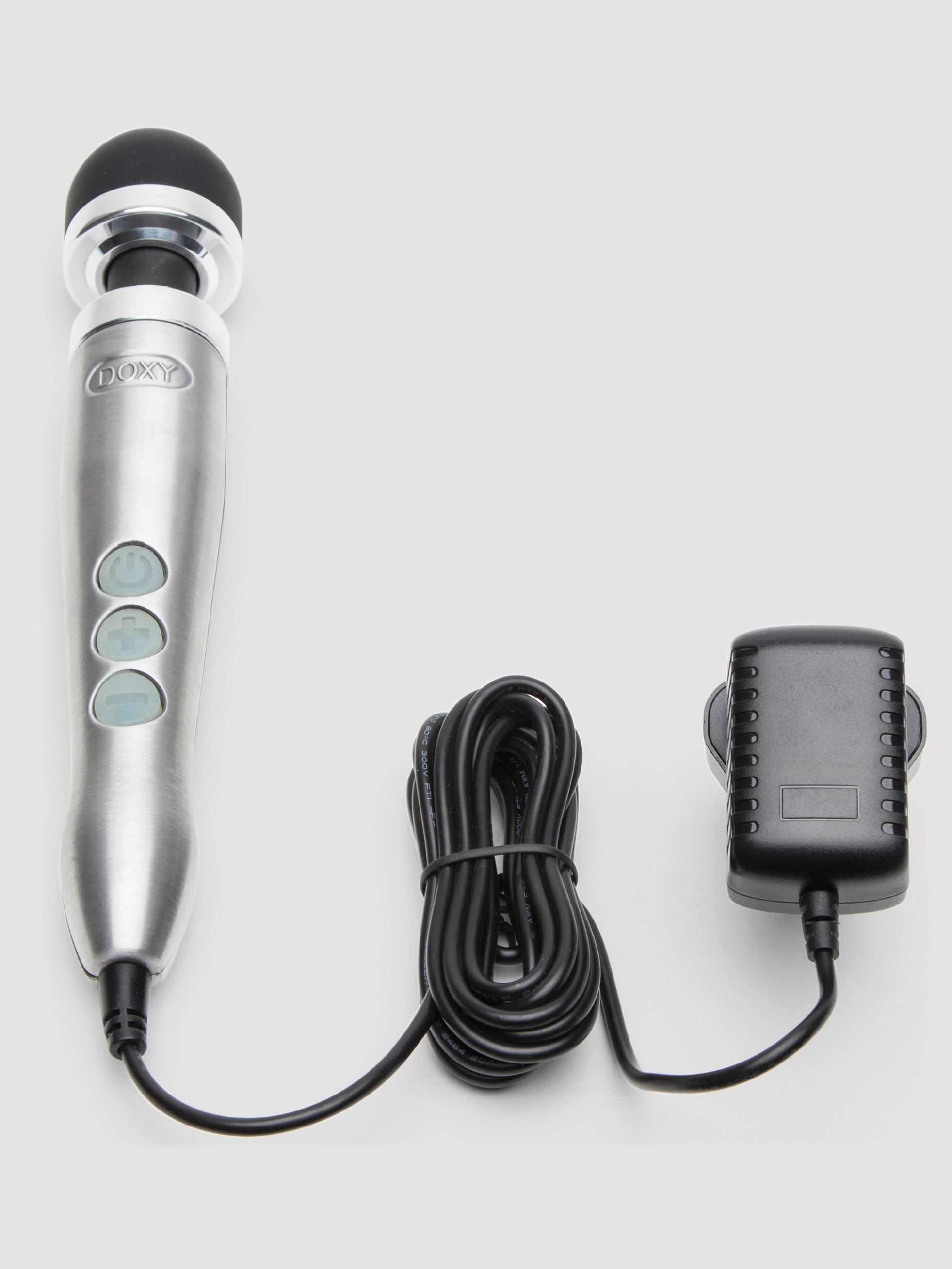 Doxy Number 3 Extra Powerful Travel Massage Wand Vibrator, Grey, hi-res