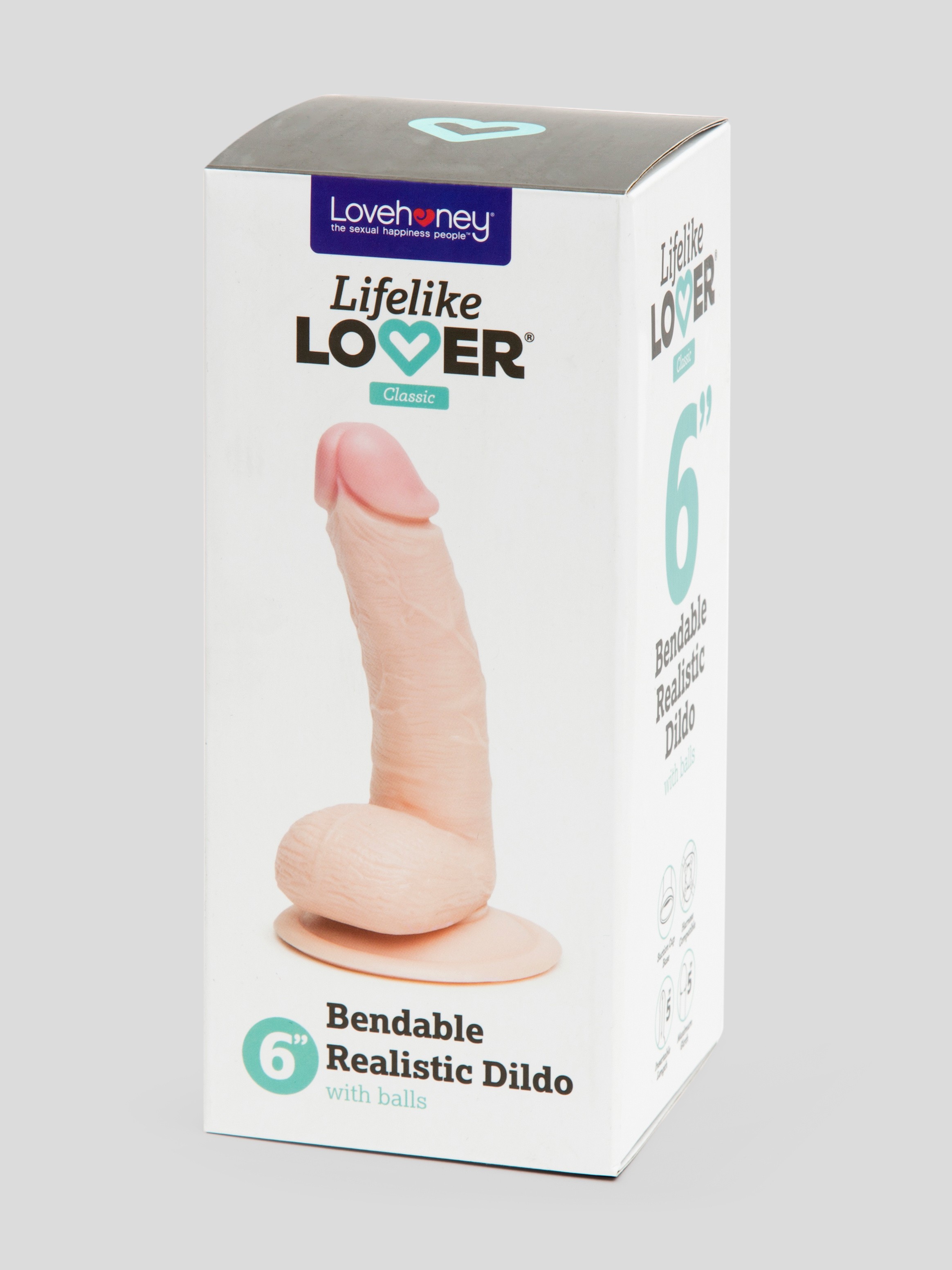 Lifelike Lover Classic Posable Realistic Dildo 6 Inch, Flesh Pink, hi-res