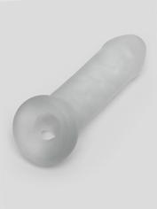 Gaine extension pénis texturée anneau testicules Fat Boy Thin, Perfect Fit, Transparent, hi-res