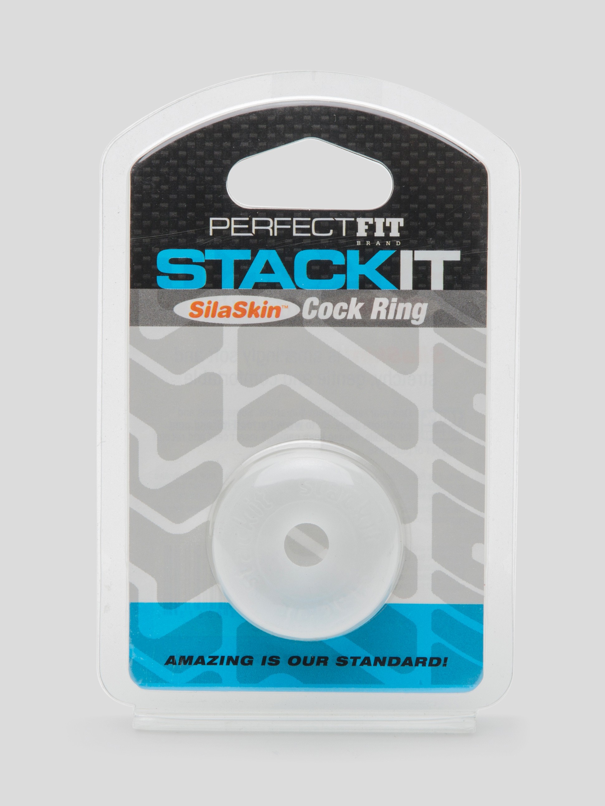 Perfect Fit Stackit Super Soft Stackable Cock Ring, Clear, hi-res