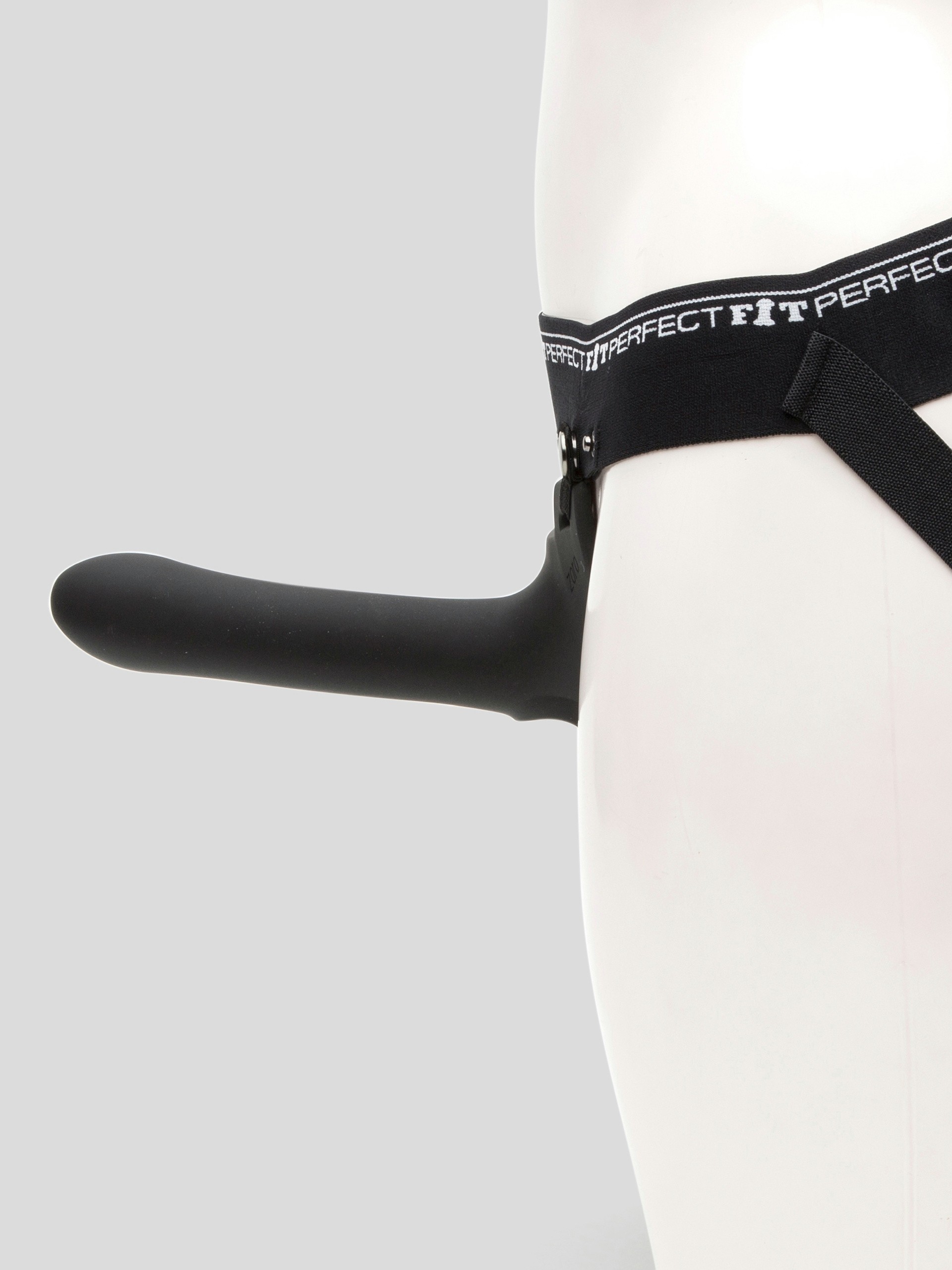 Perfect Fit Zoro Strap-On Kit with Silicone Dildo 6.5 Inch, Black, hi-res