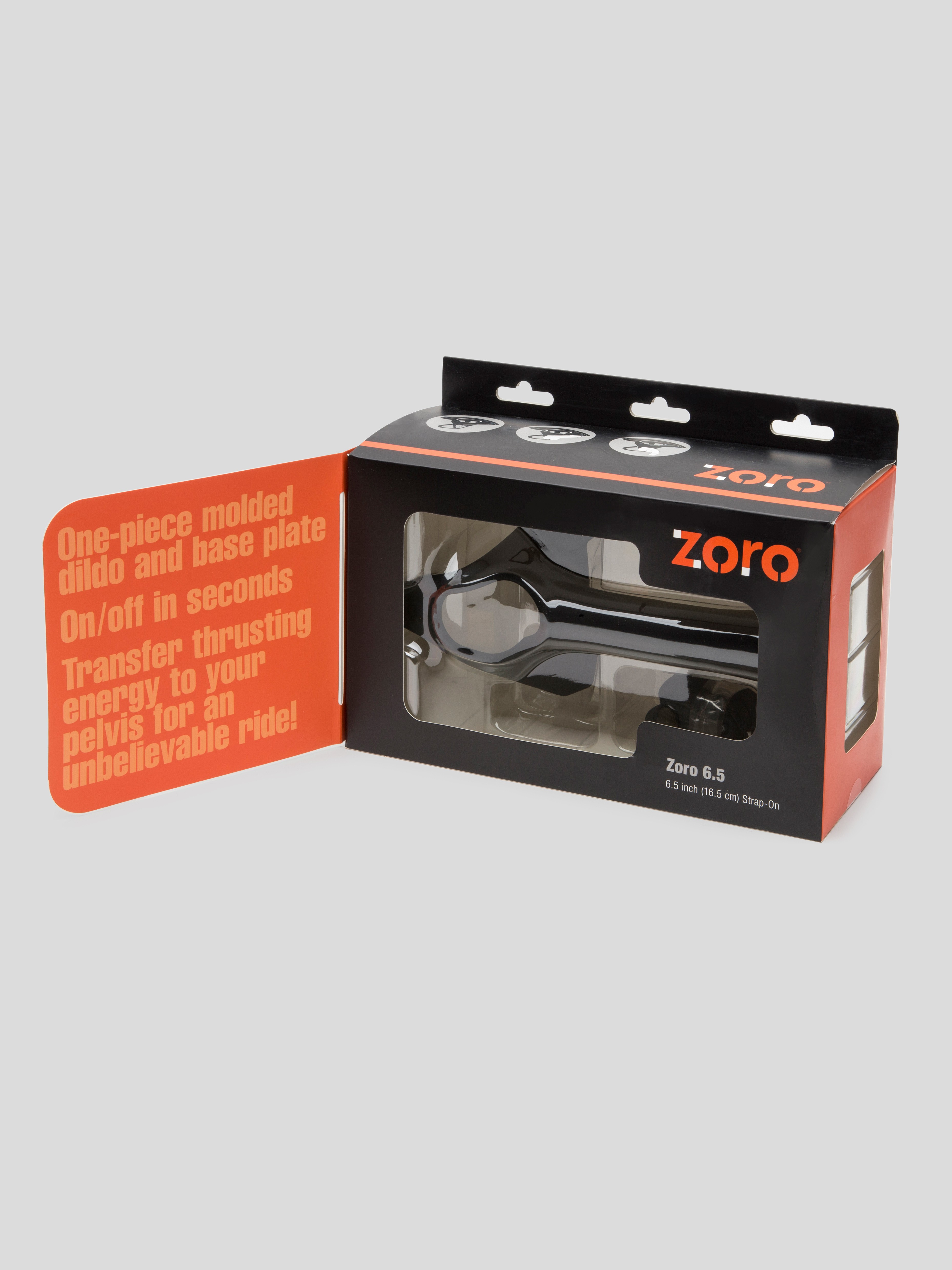 Perfect Fit Zoro Strap-On Kit with Silicone Dildo 6.5 Inch, Black, hi-res