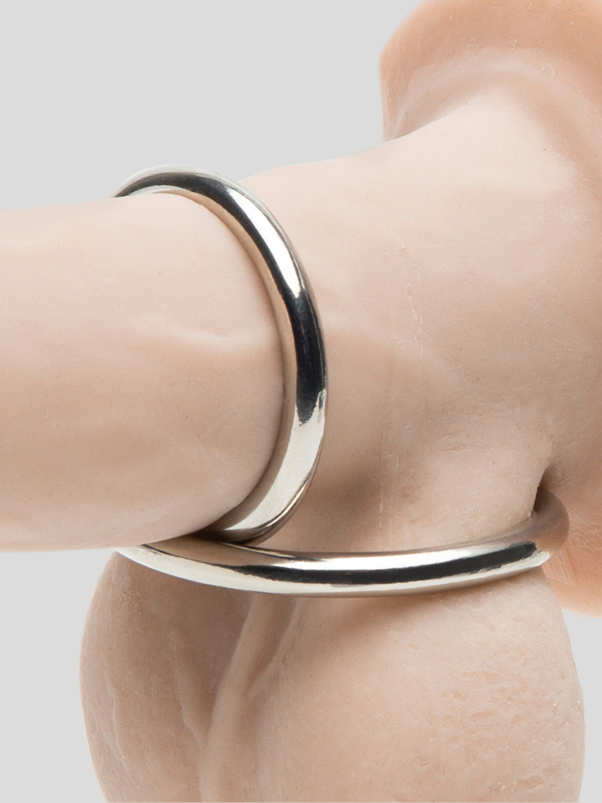 Bad Kitty Metal Cock Rings Set (5 Pack), Silver, hi-res