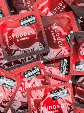 Four Seasons Studded and Ribbed Latex Condoms (144 Pack)
