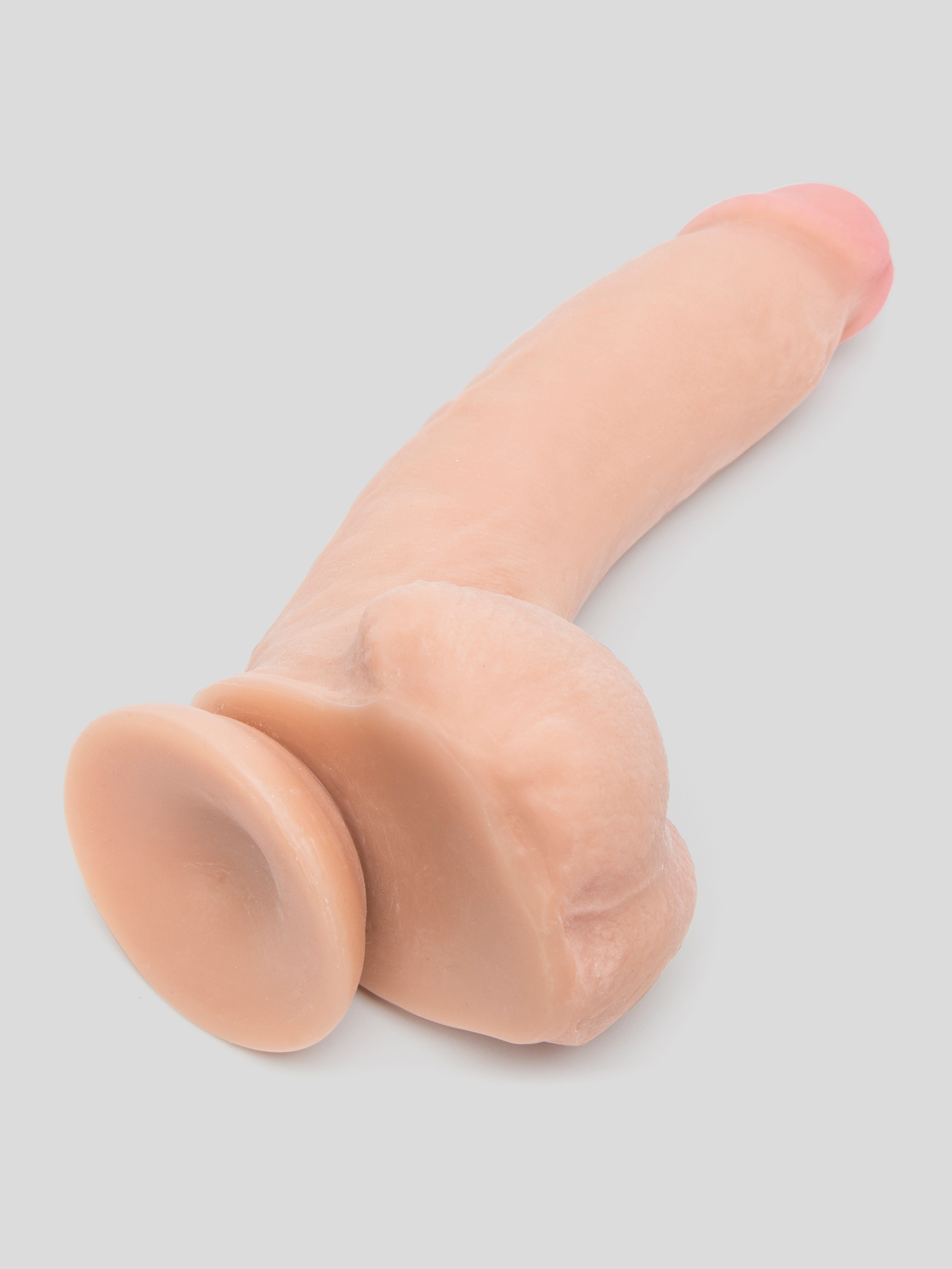 CyberSkin Real Man Realistic Feel Dildo with Balls 7 Inch, Flesh Pink, hi-res