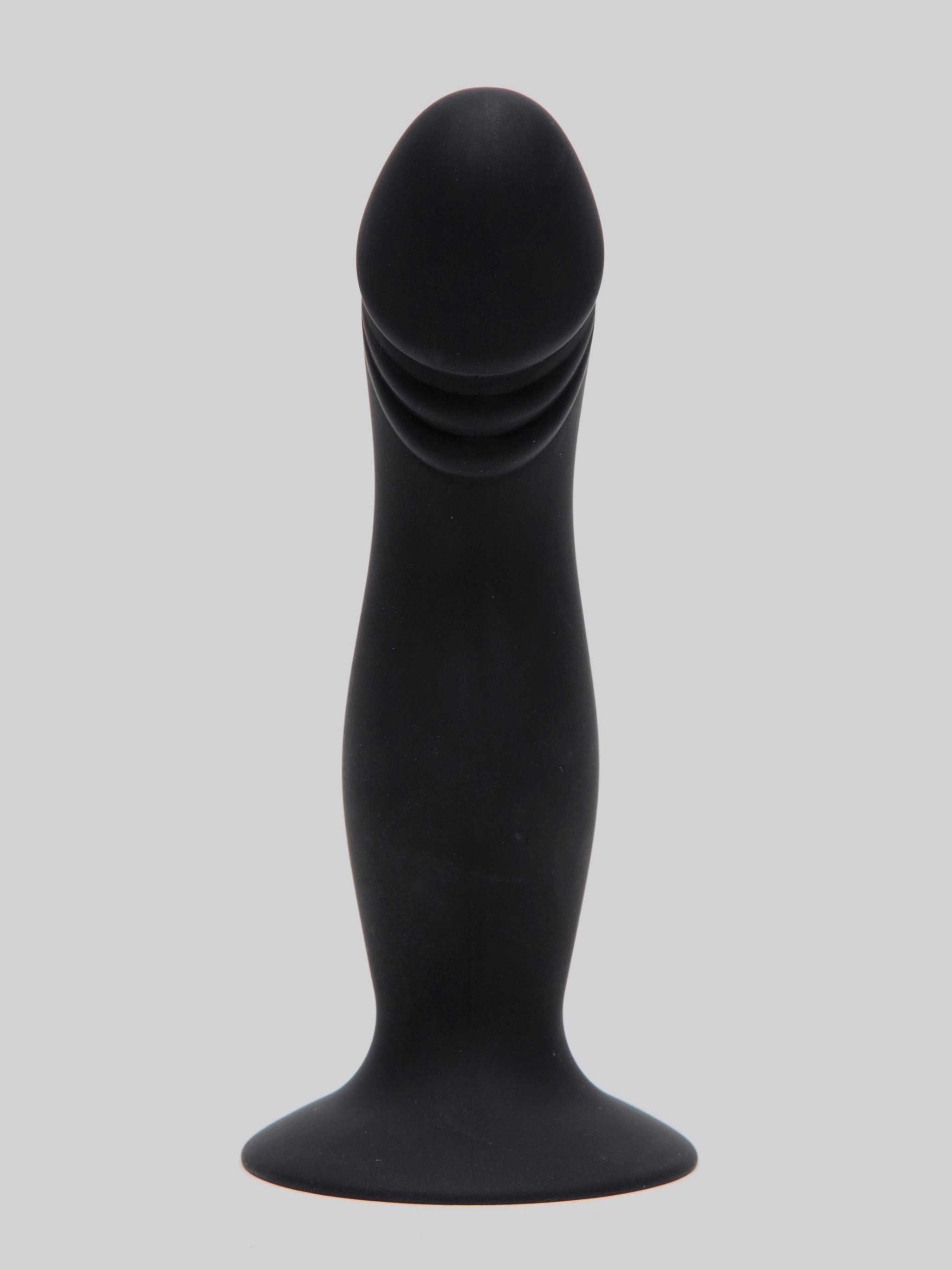Silicone G-Spot Suction Cup Dildo 5.5 Inch, Black, hi-res