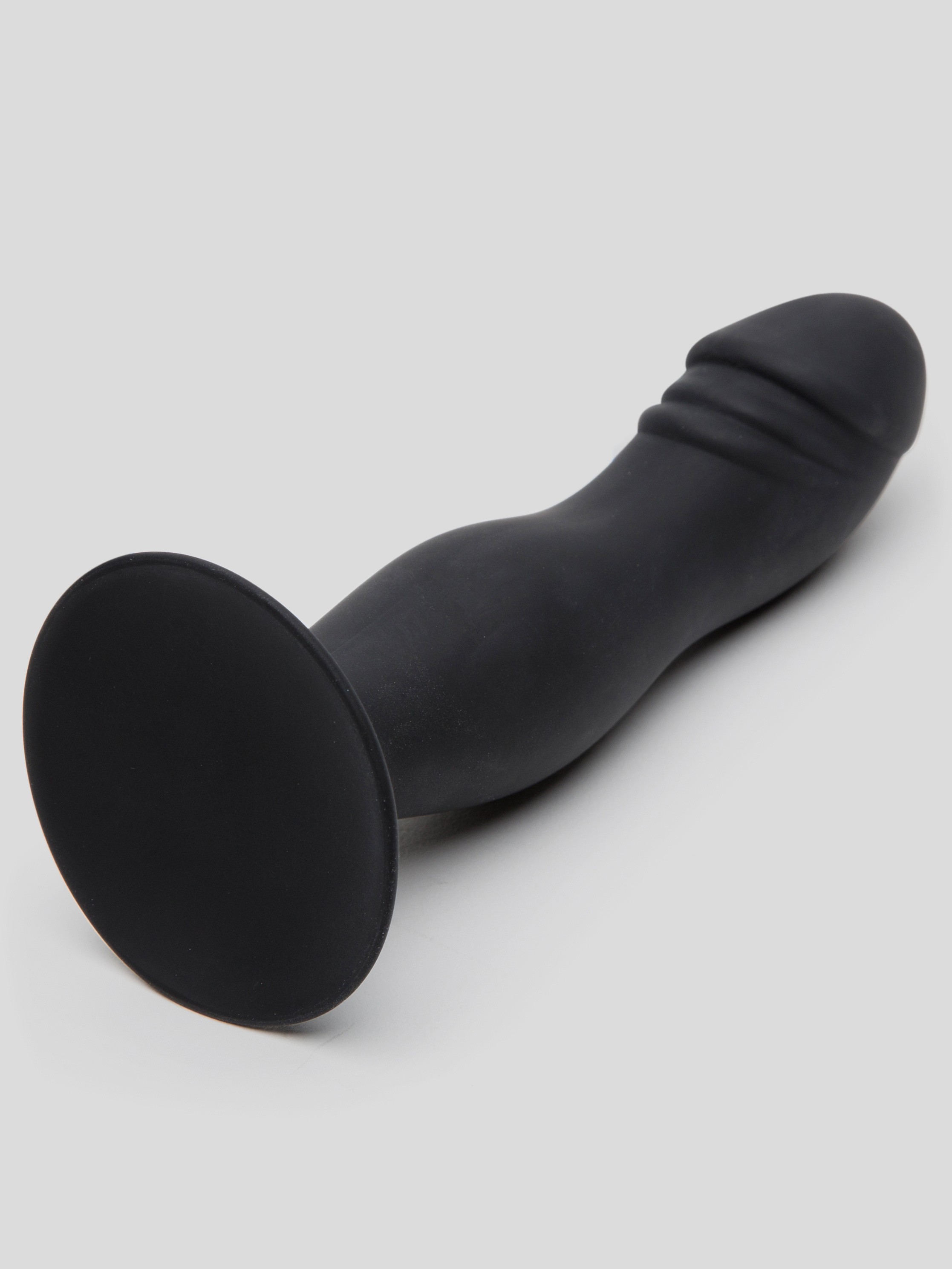 Silicone G-Spot Suction Cup Dildo 5.5 Inch, Black, hi-res