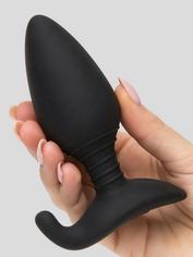 Lovense Hush App Controlled Rechargeable Vibrating Butt Plug 4 Inch, Black, hi-res