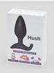 Lovense Hush App Controlled Rechargeable Vibrating Butt Plug 4 Inch, Black, hi-res