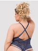 Lovehoney Late Night Liaison Blue Crotchless Lace Body, Blue, hi-res