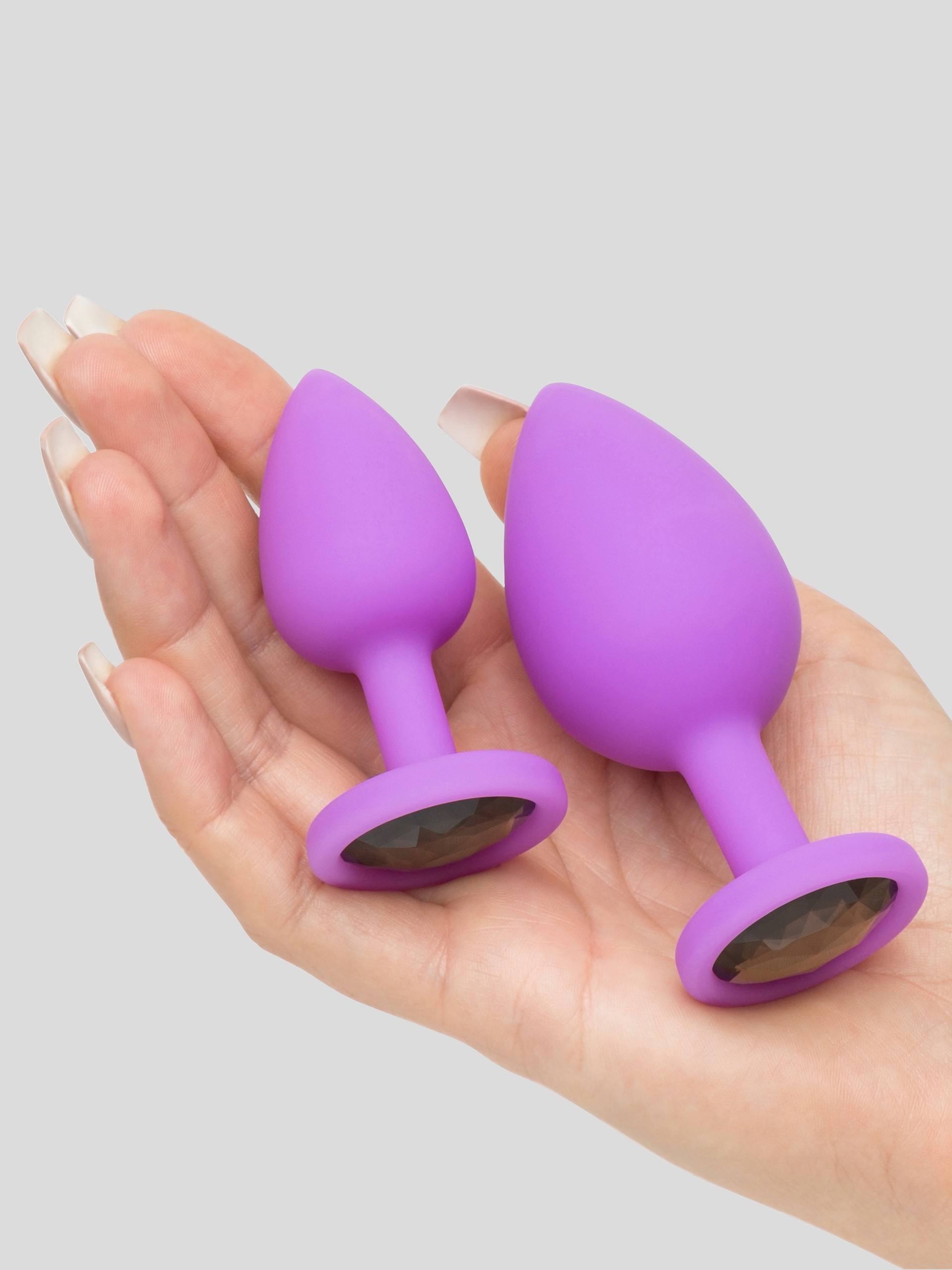 Annabelle Knight Oh My! Jeweled Butt Plug Set, Purple, hi-res