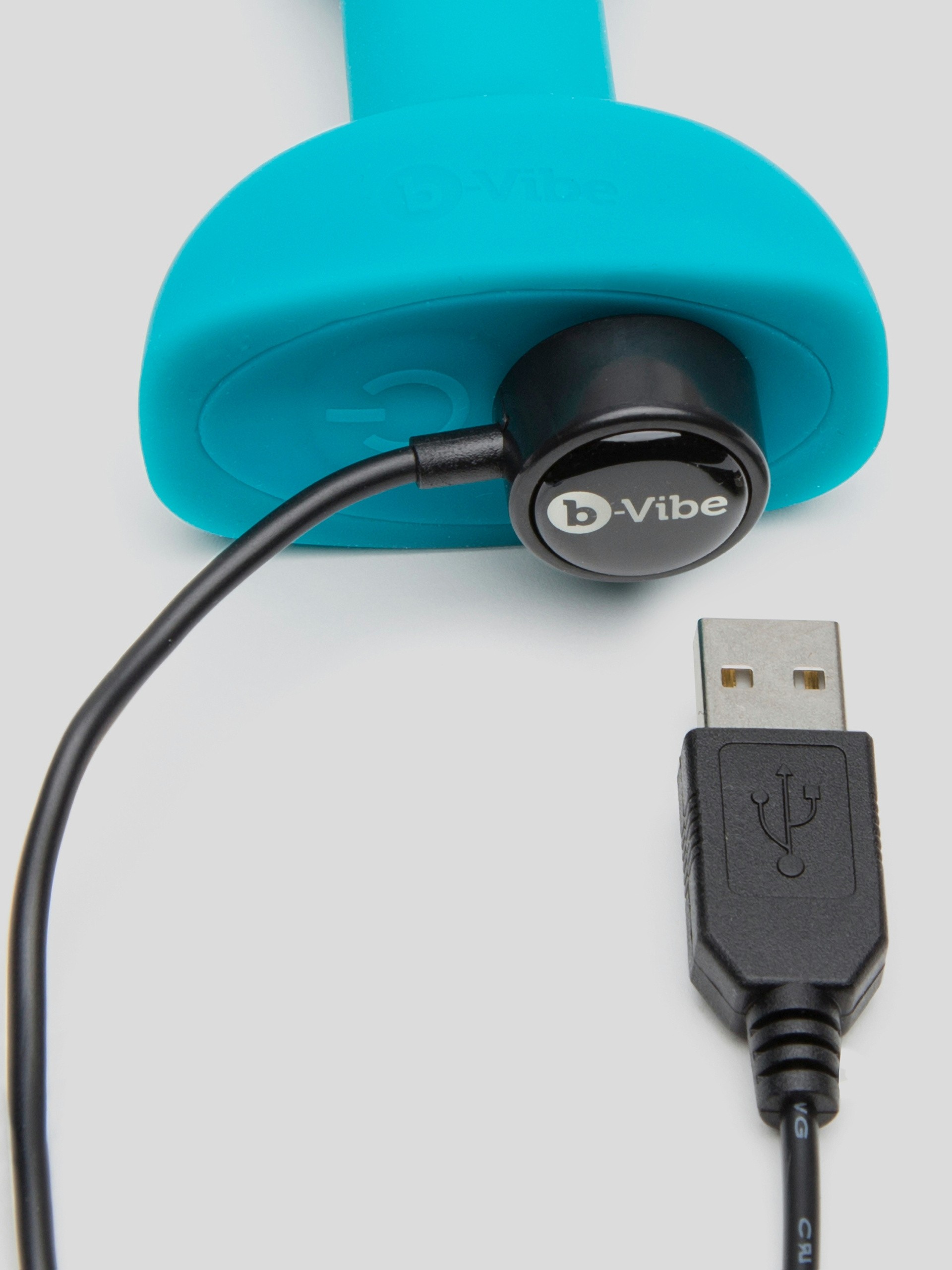 b-Vibe Remote Control Rechargeable Vibrating Rimming Butt Plug, Blue, hi-res