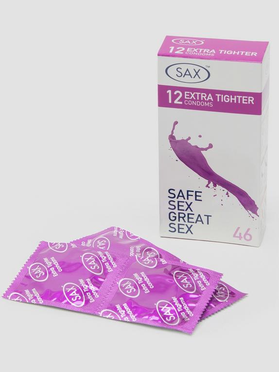 SAX Extra Tight 46mm Latex Condoms (12 Pack), , hi-res