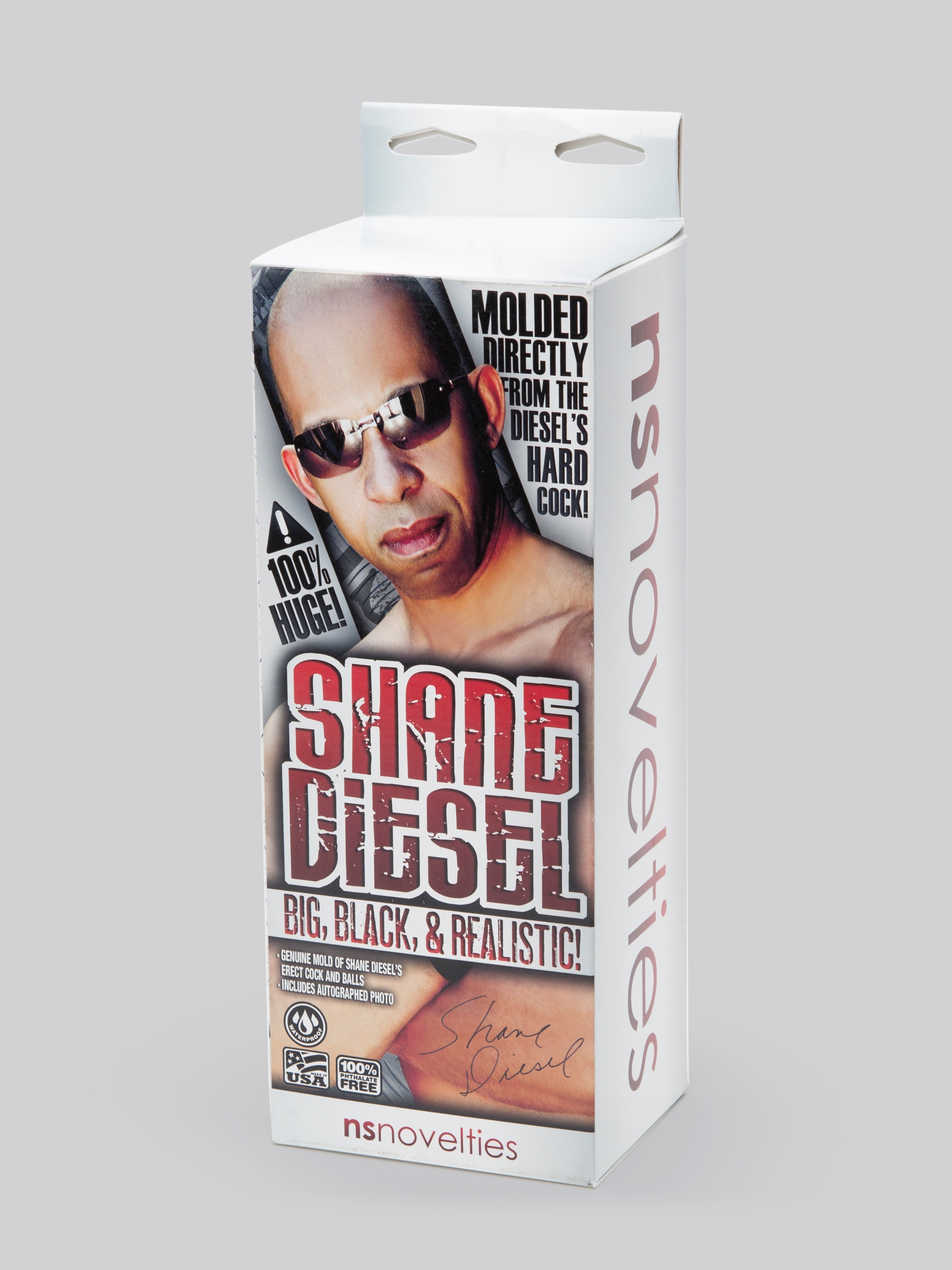 Shane Diesel Realistic Dildo with Balls and Suction Cup 10 Inch, Flesh Brown, hi-res