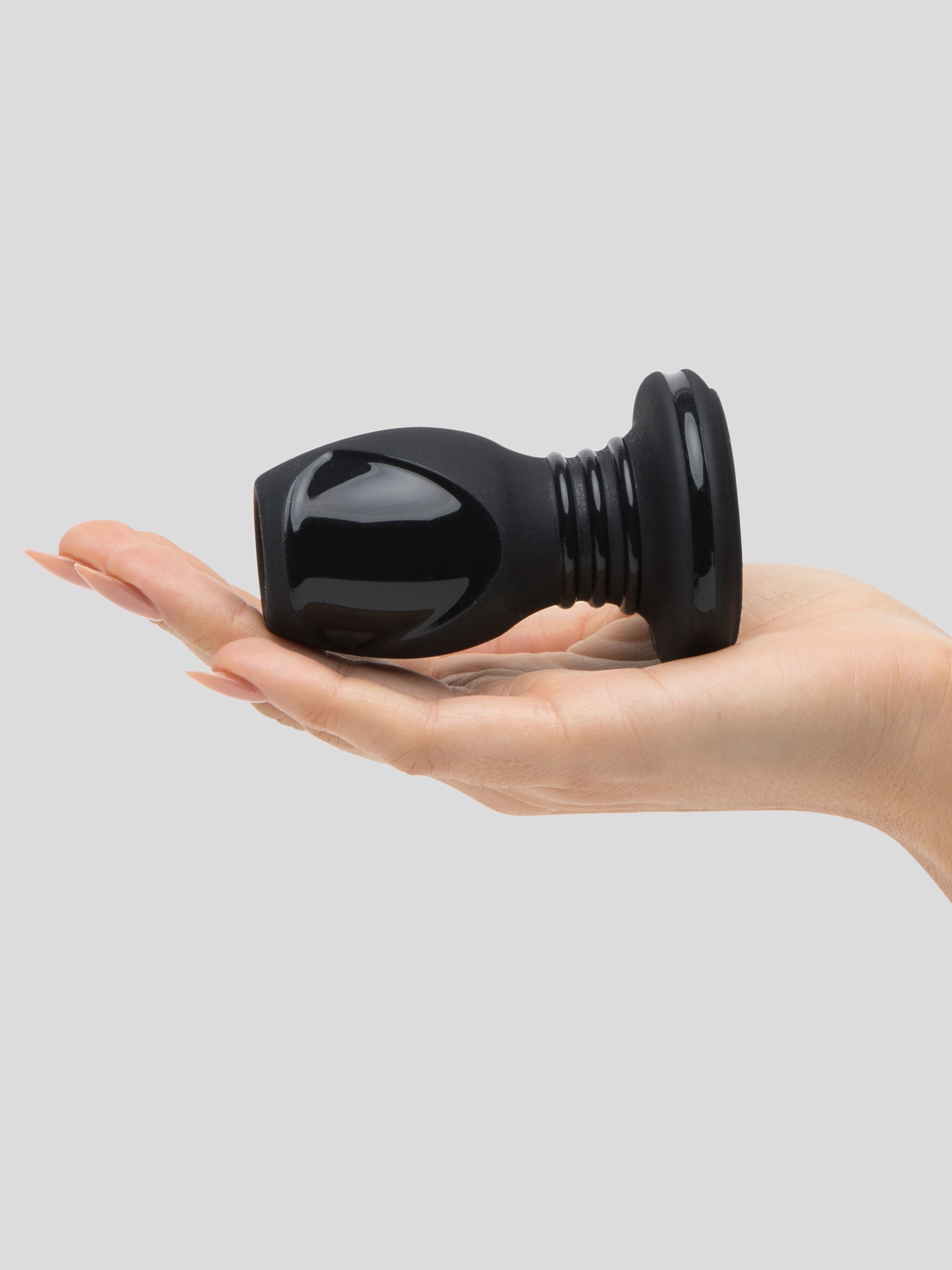 Doc Johnson Explore Tunnel Anal Plug 3.5 Inch, Black, hi-res