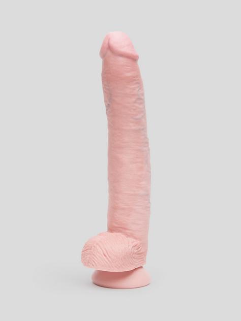 Gode ventouse ultra réaliste testicules 30 cm, King Cock, Couleur rose chair, hi-res