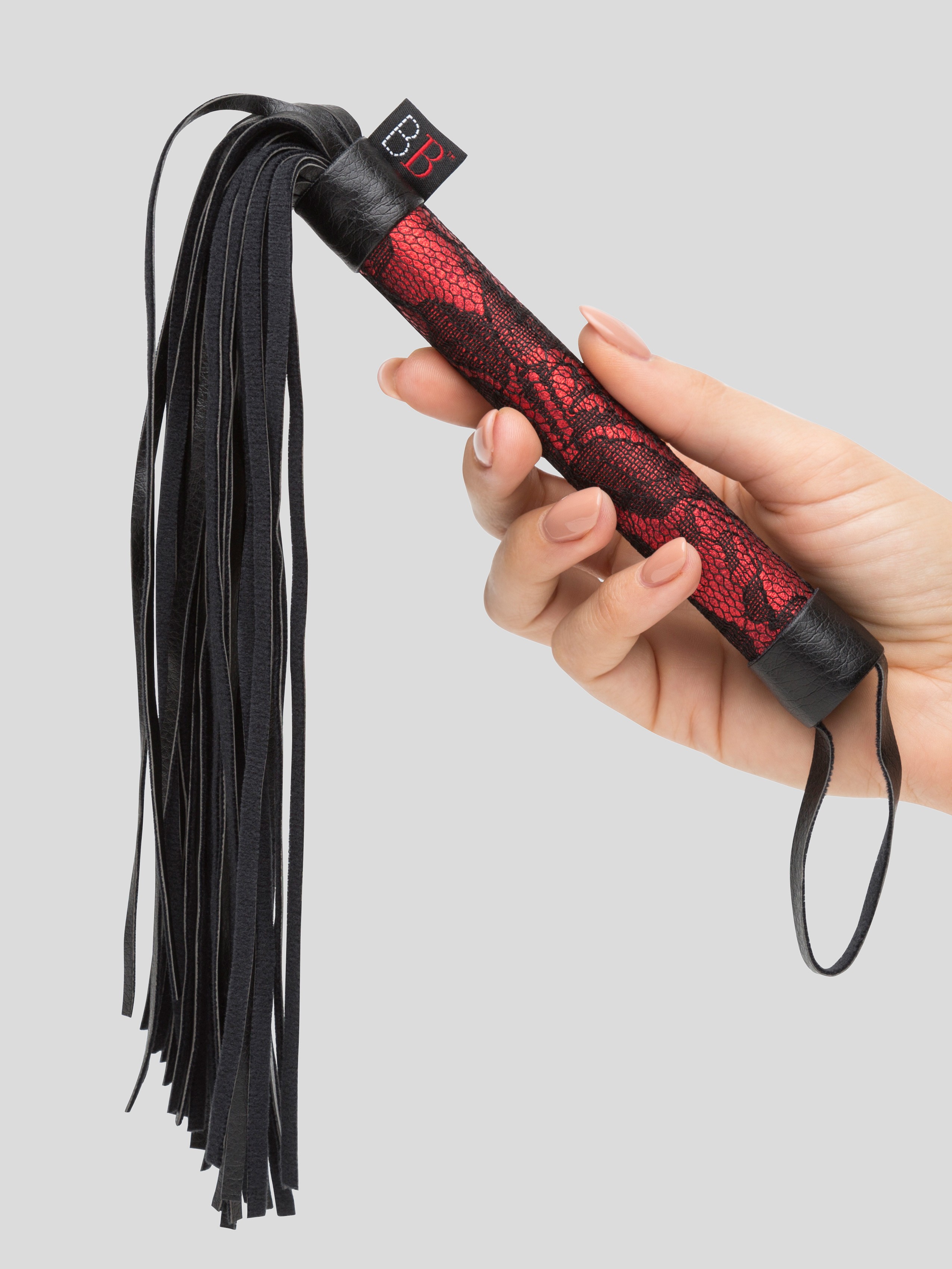 Bondage Boutique Lace Flogger, Red, hi-res