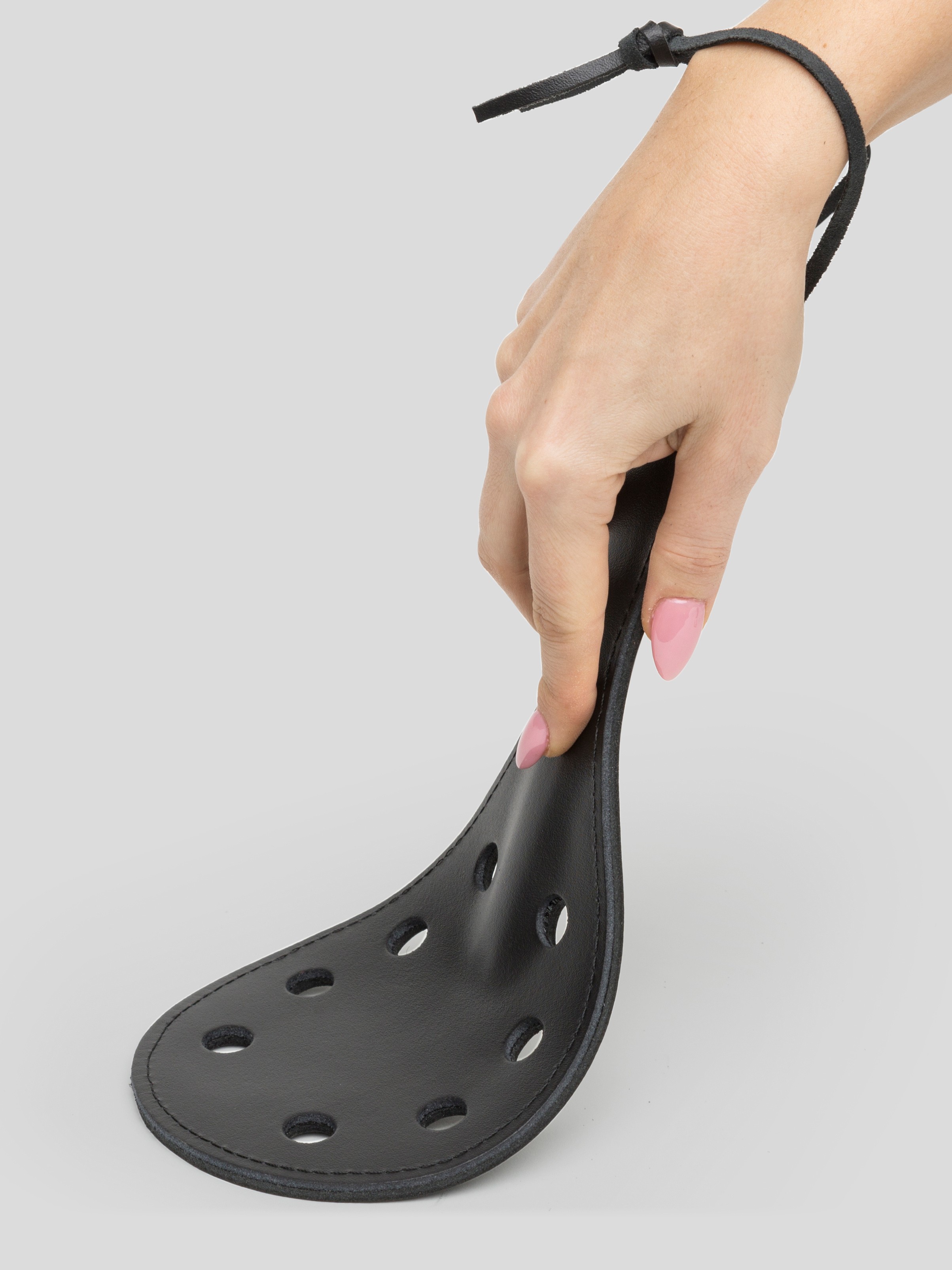 DOMINIX Deluxe Leather Spencer Spanking Paddle, Black, hi-res