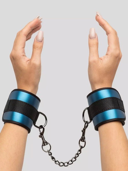 Bondage Boutique Metallic Fantasy Bondage Kit (3 Piece), Blue, hi-res