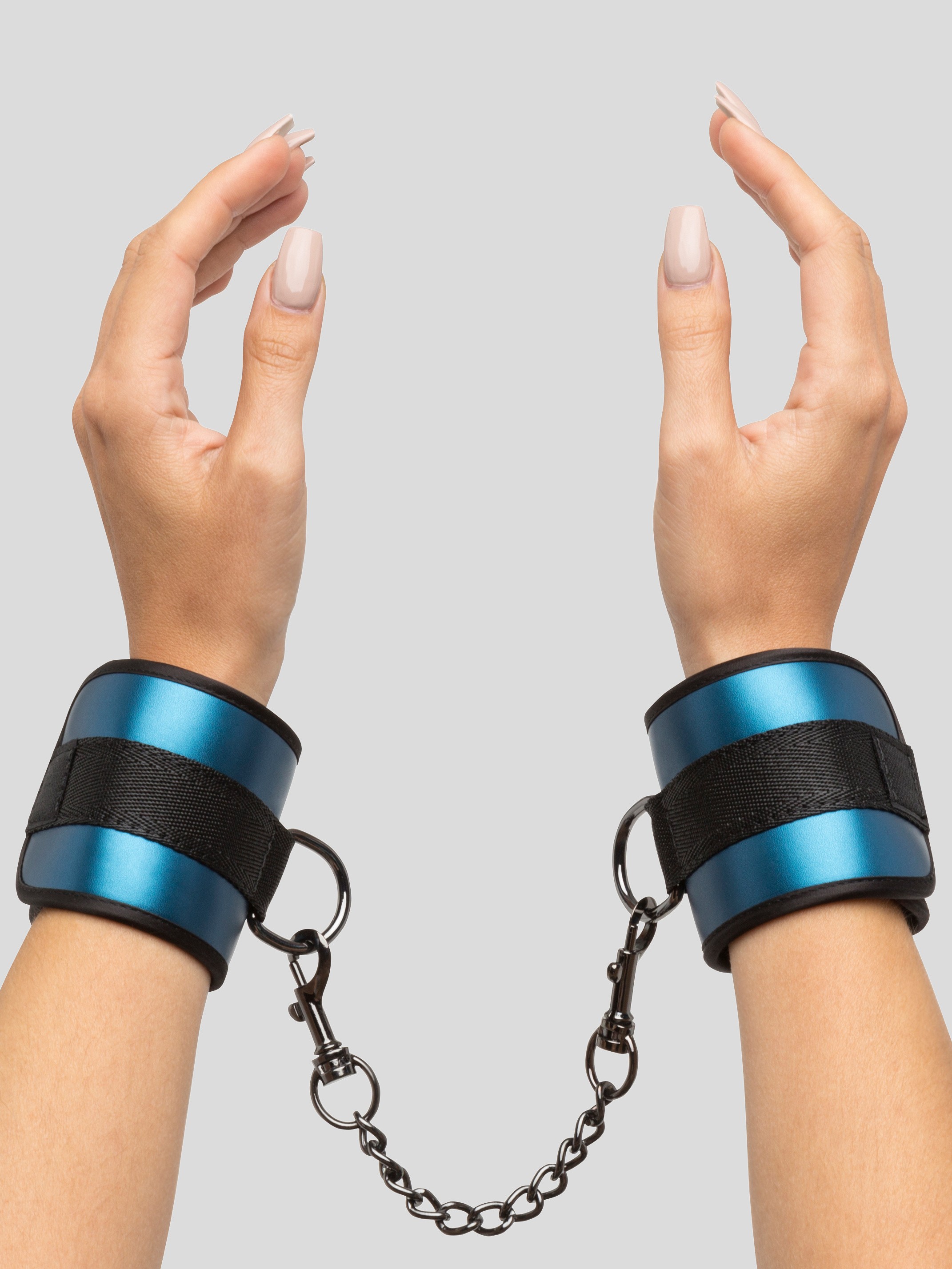 Bondage Boutique Metallic Fantasy Bondage Kit (3 Piece), Blue, hi-res