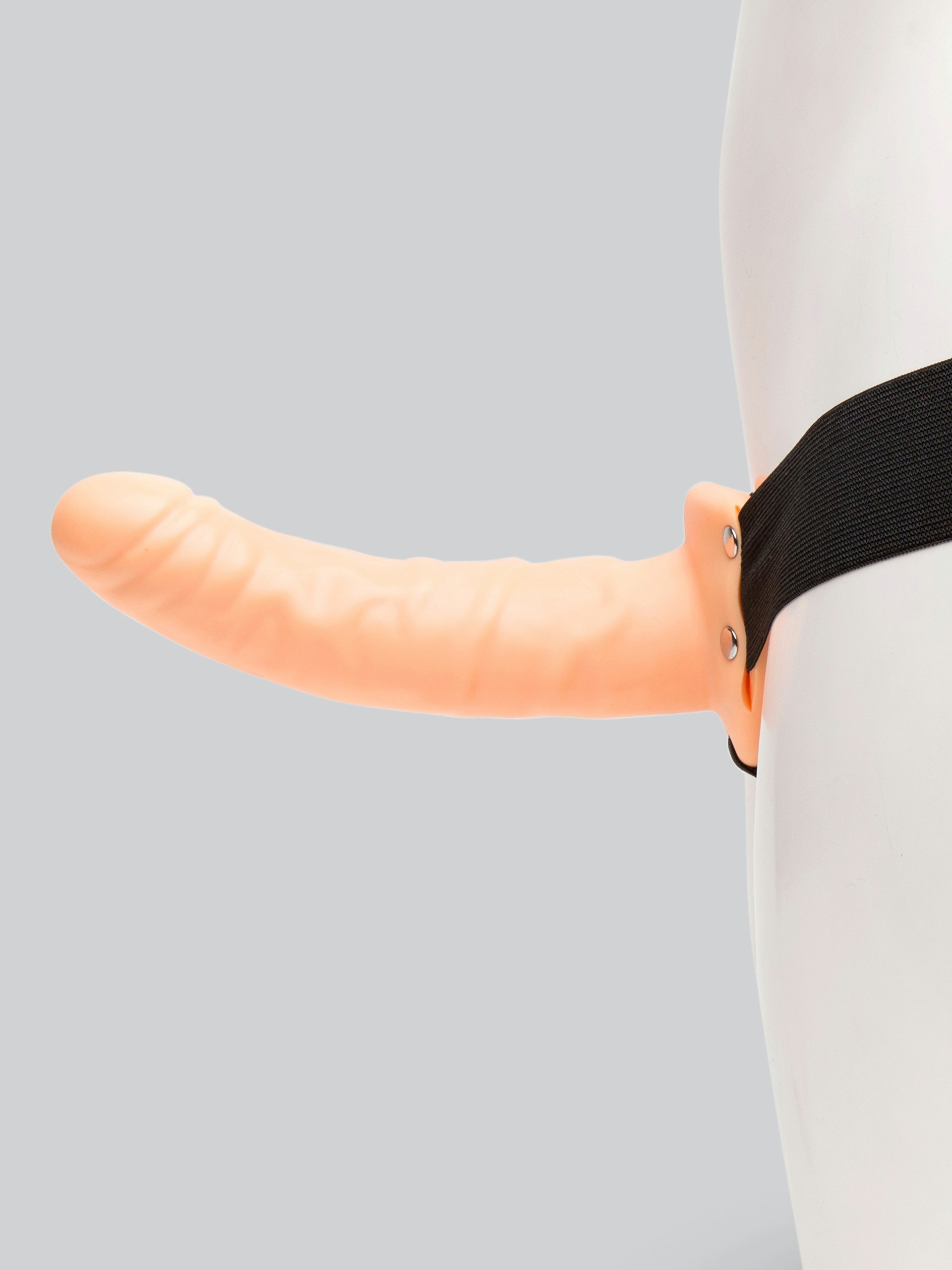 Lovehoney Perfect Partner Unisex Hollow Vibrating Strap-On 8 Inch, Flesh Pink, hi-res