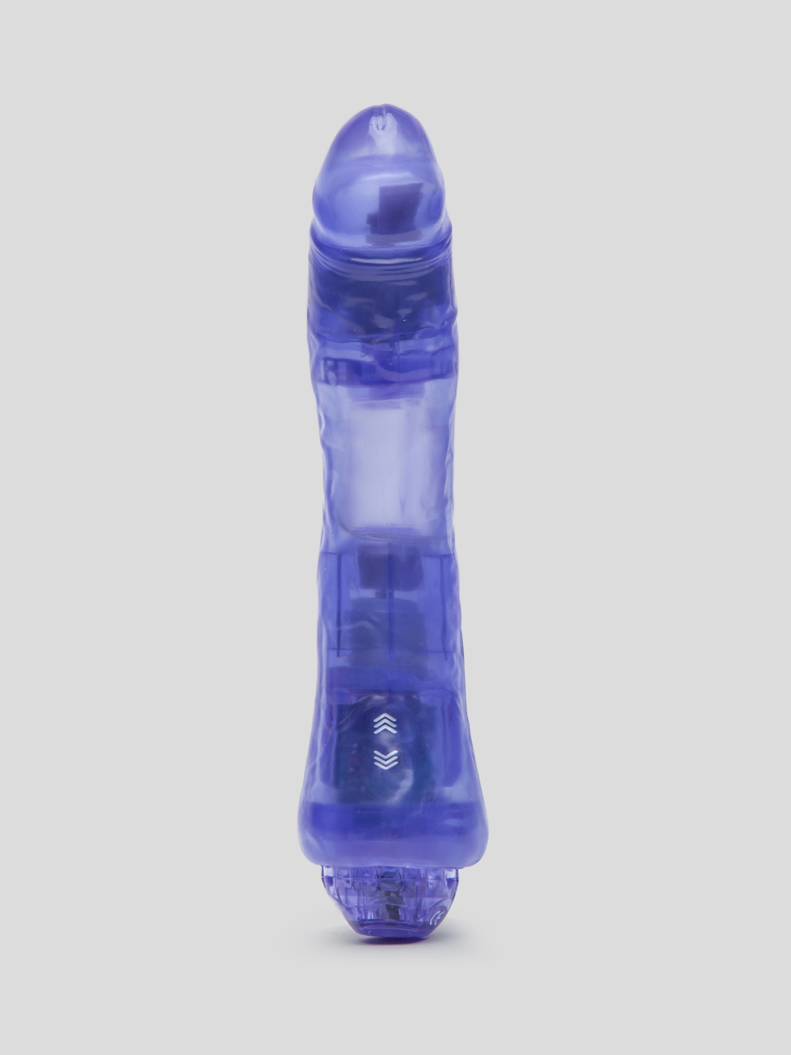 Dual Motor Rechargeable Slimline Realistic Dildo Vibrator 9 Inch, Purple, hi-res