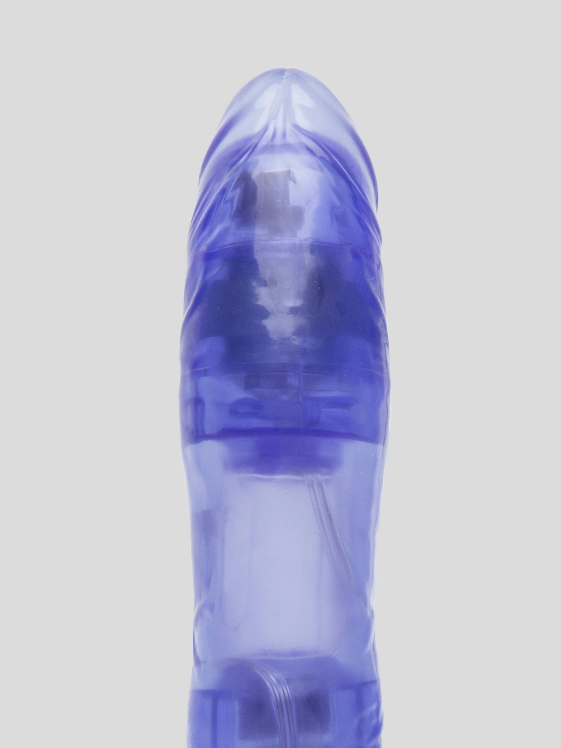 Dual Motor Rechargeable Slimline Realistic Dildo Vibrator 9 Inch, Purple, hi-res