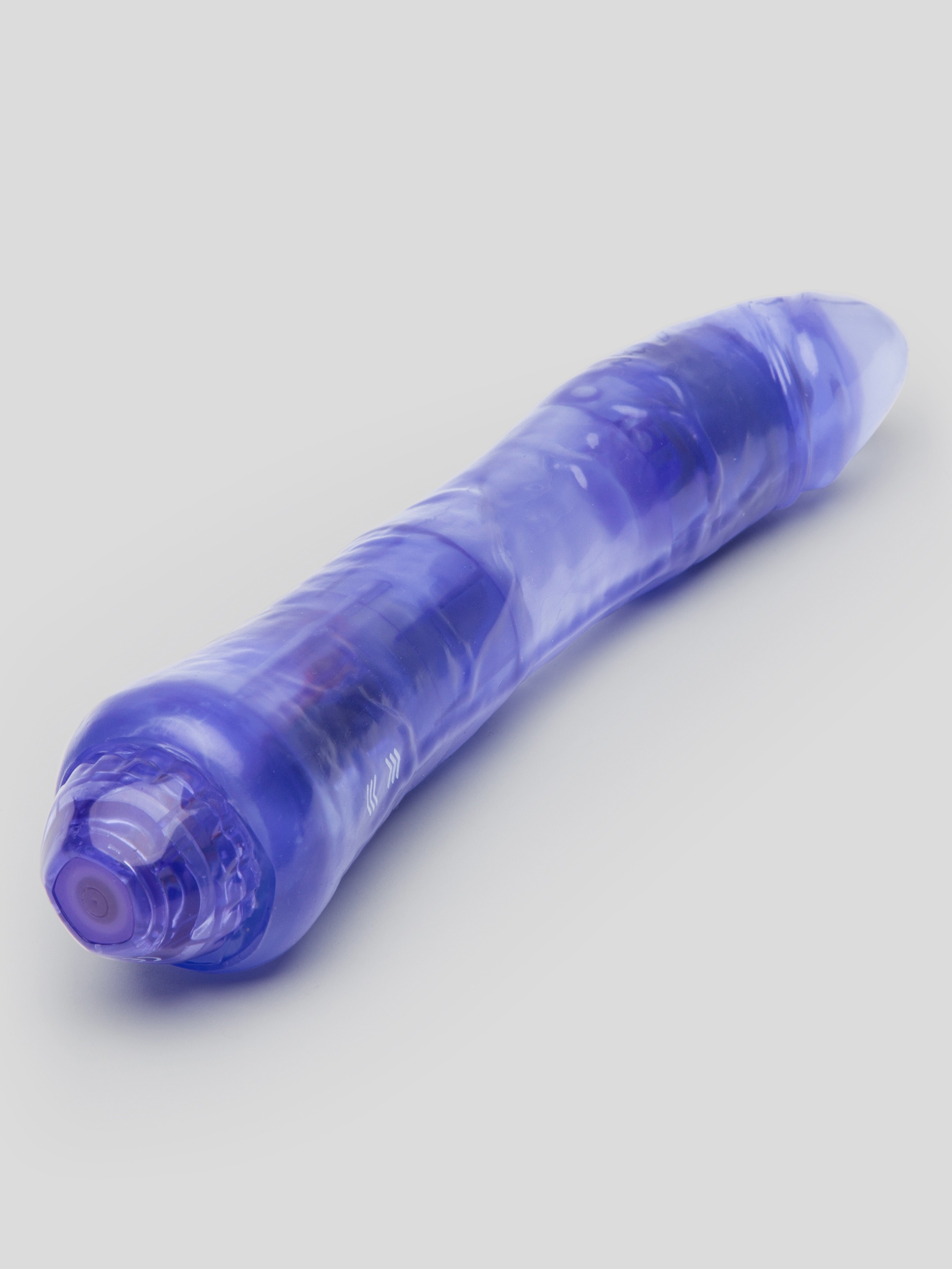 Dual Motor Rechargeable Slimline Realistic Dildo Vibrator 9 Inch, Purple, hi-res
