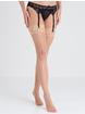 Lovehoney Sheer Black Lace Top Thigh High Stockings, Beige, hi-res