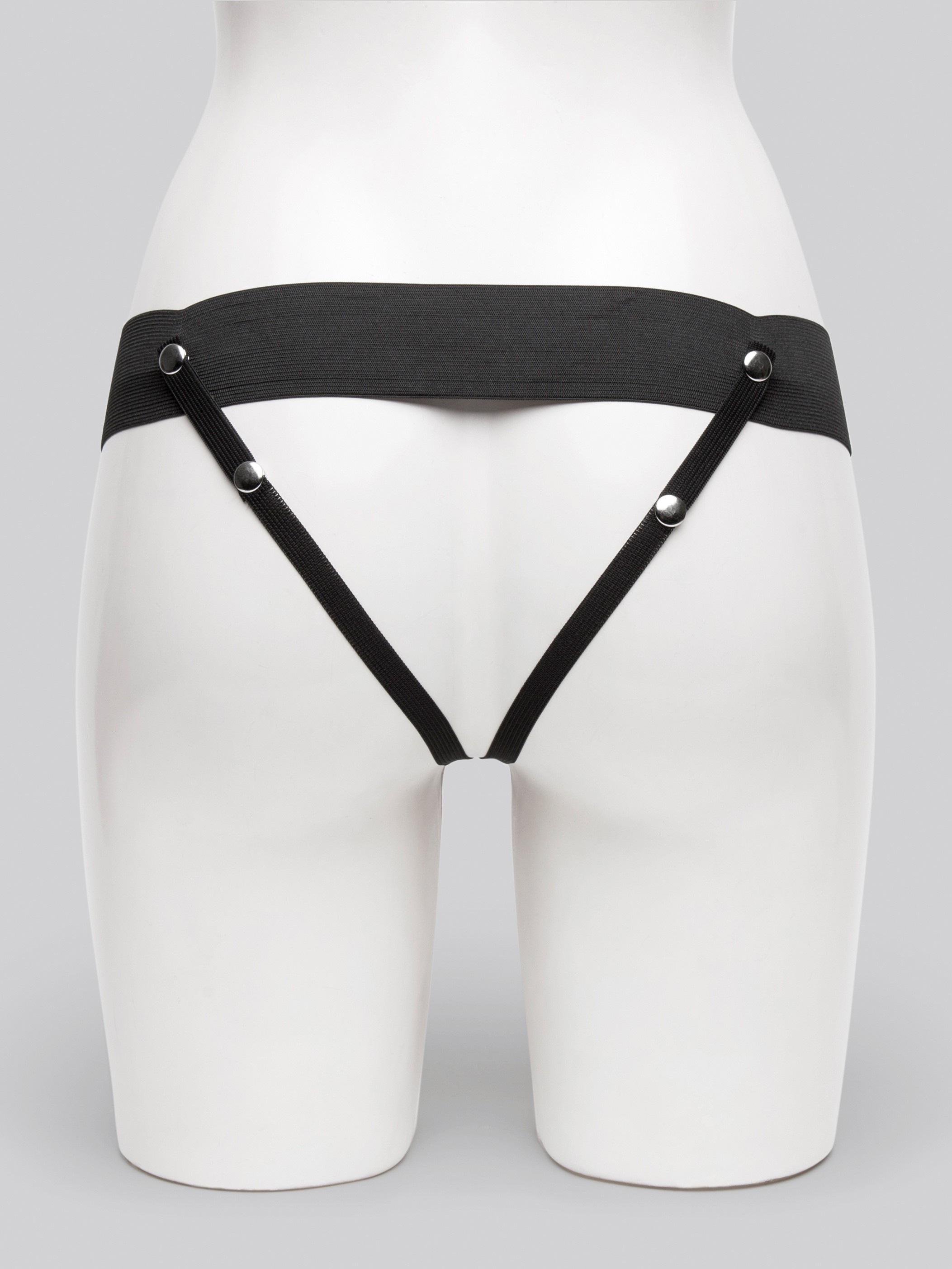 Lovehoney Perfect Partner Unisex Hollow Strap-On 6 Inch, Black, hi-res