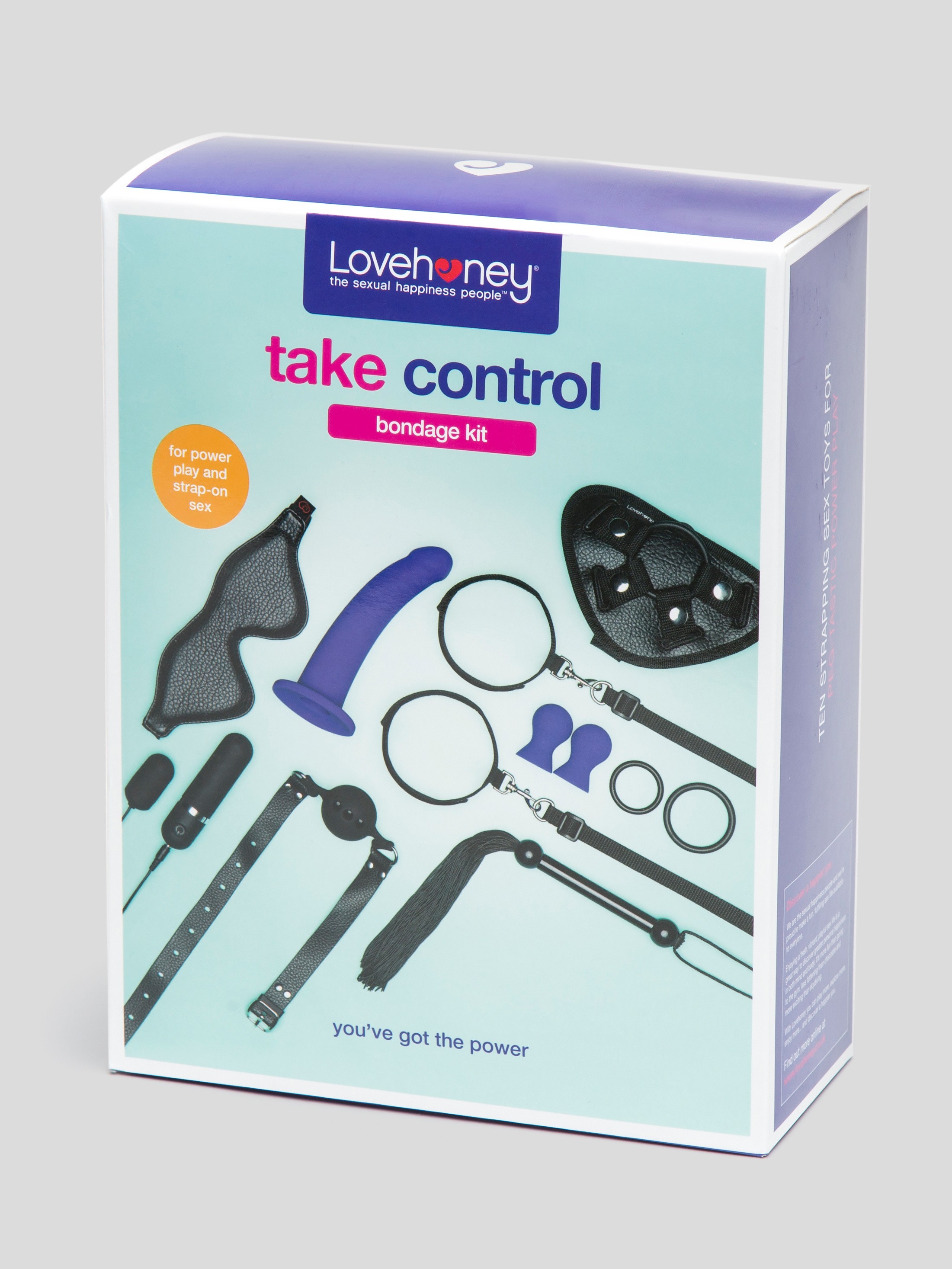 Lovehoney Take Control Bondage Kit (10 Piece), Black, hi-res