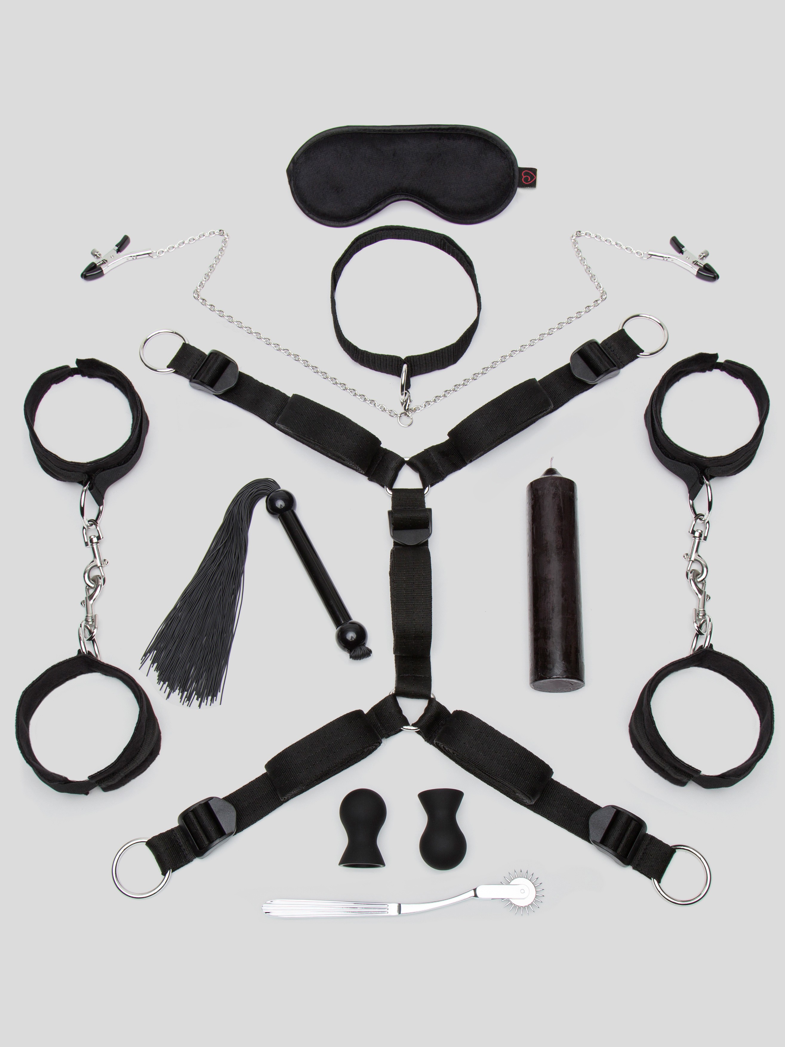 Image of Lovehoney Kinky Couple Mega Bondage Kit (10 Piece) - Black