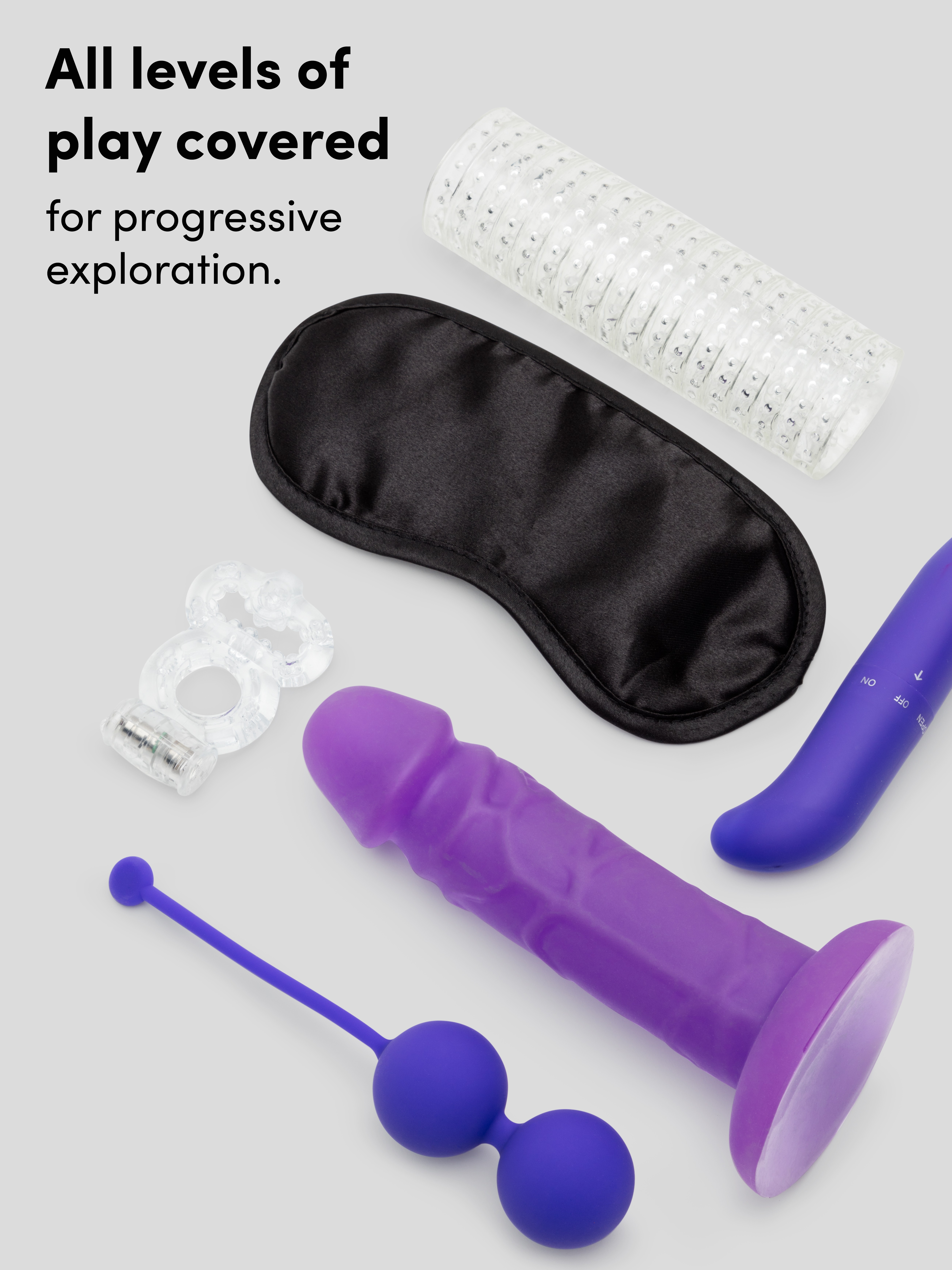 Lovehoney All You Need Bondage Kit (20 Piece), Black, hi-res