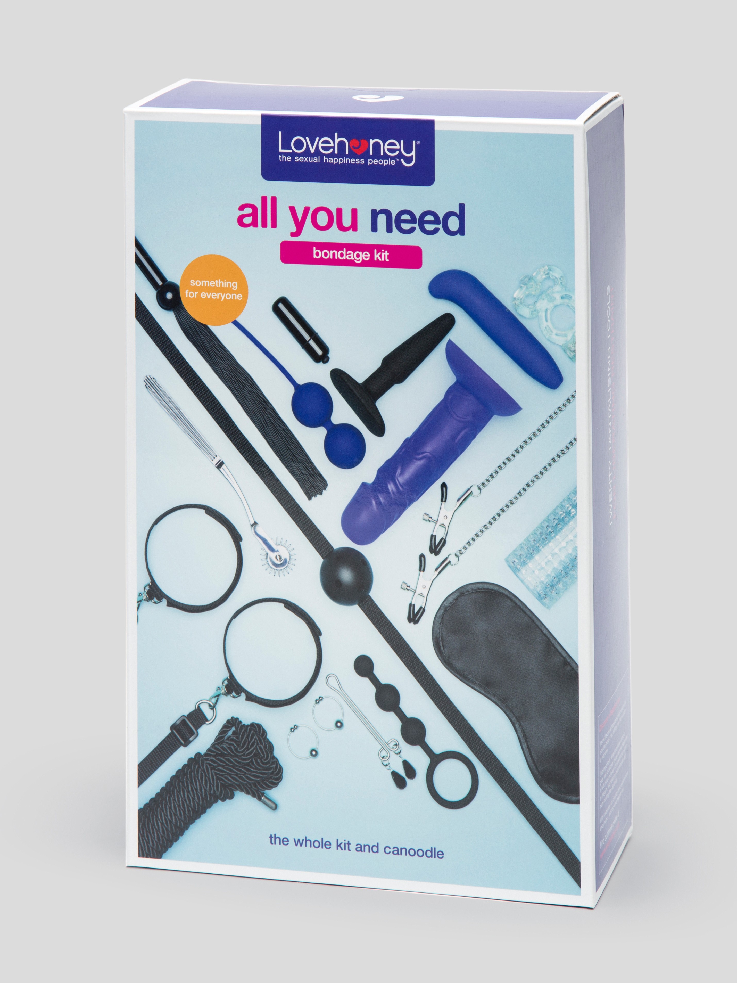 Lovehoney All You Need Bondage Kit (20 Piece), Black, hi-res