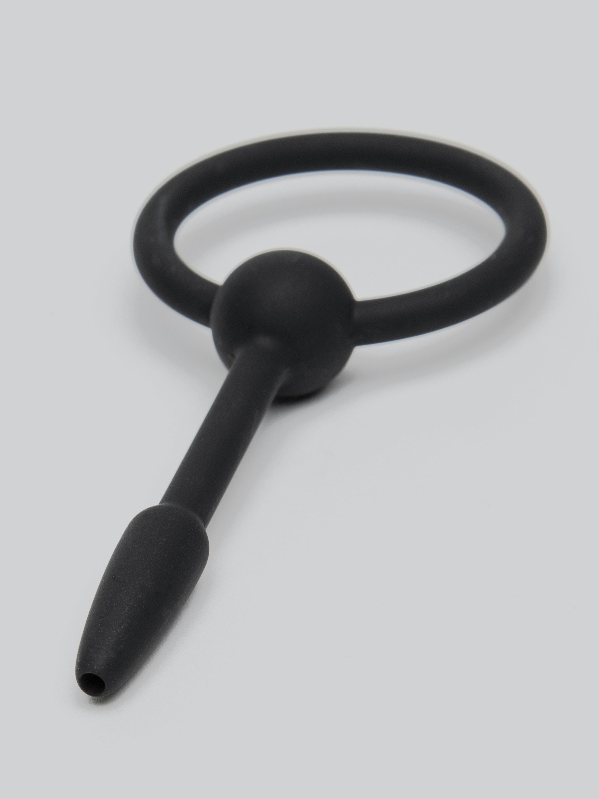 SINNER 8.5mm Silicone Cum-Thru Penis Plug, Black, hi-res