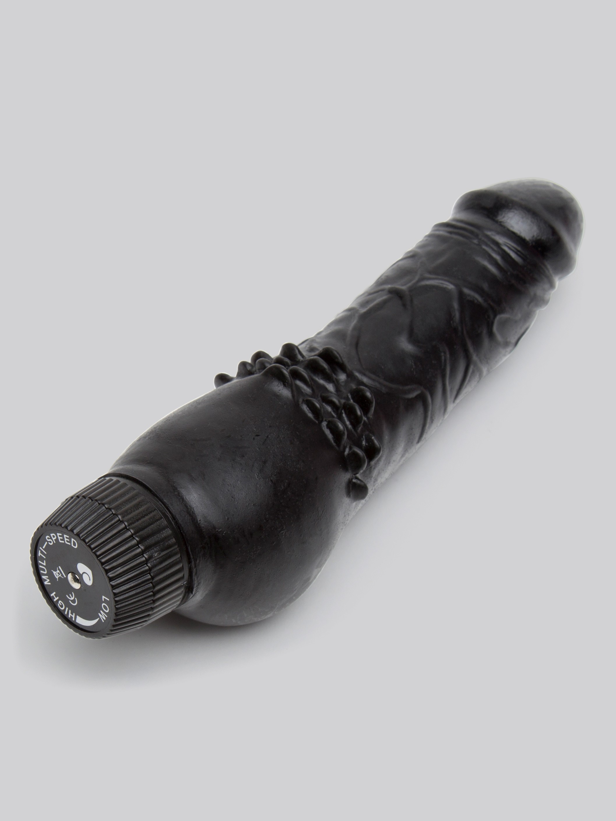 BASICS Realistic Black Dildo Vibrator 6 Inch, Black, hi-res
