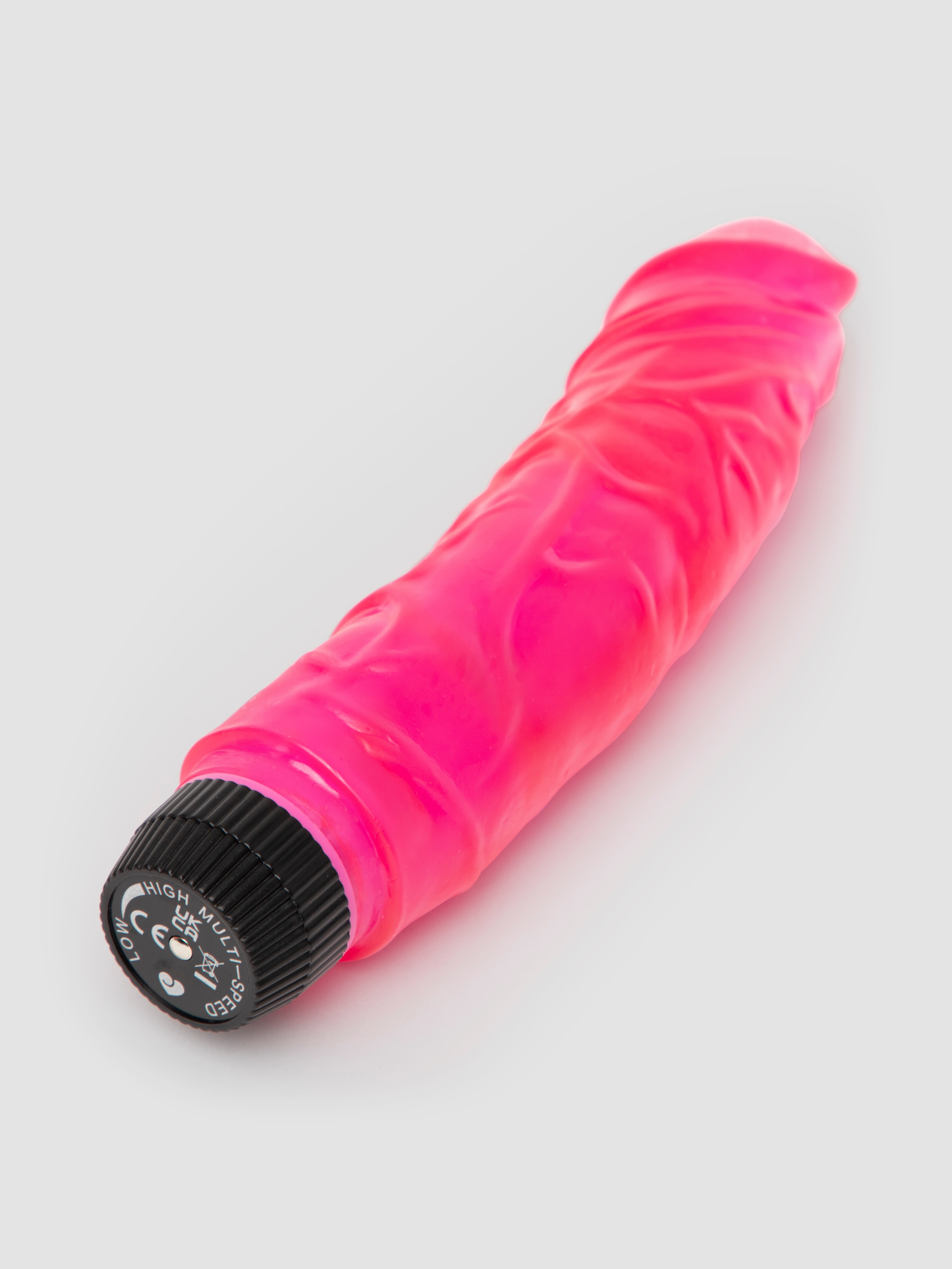 BASICS Girthy Realistic Dildo Vibrator 8 Inch, Pink, hi-res