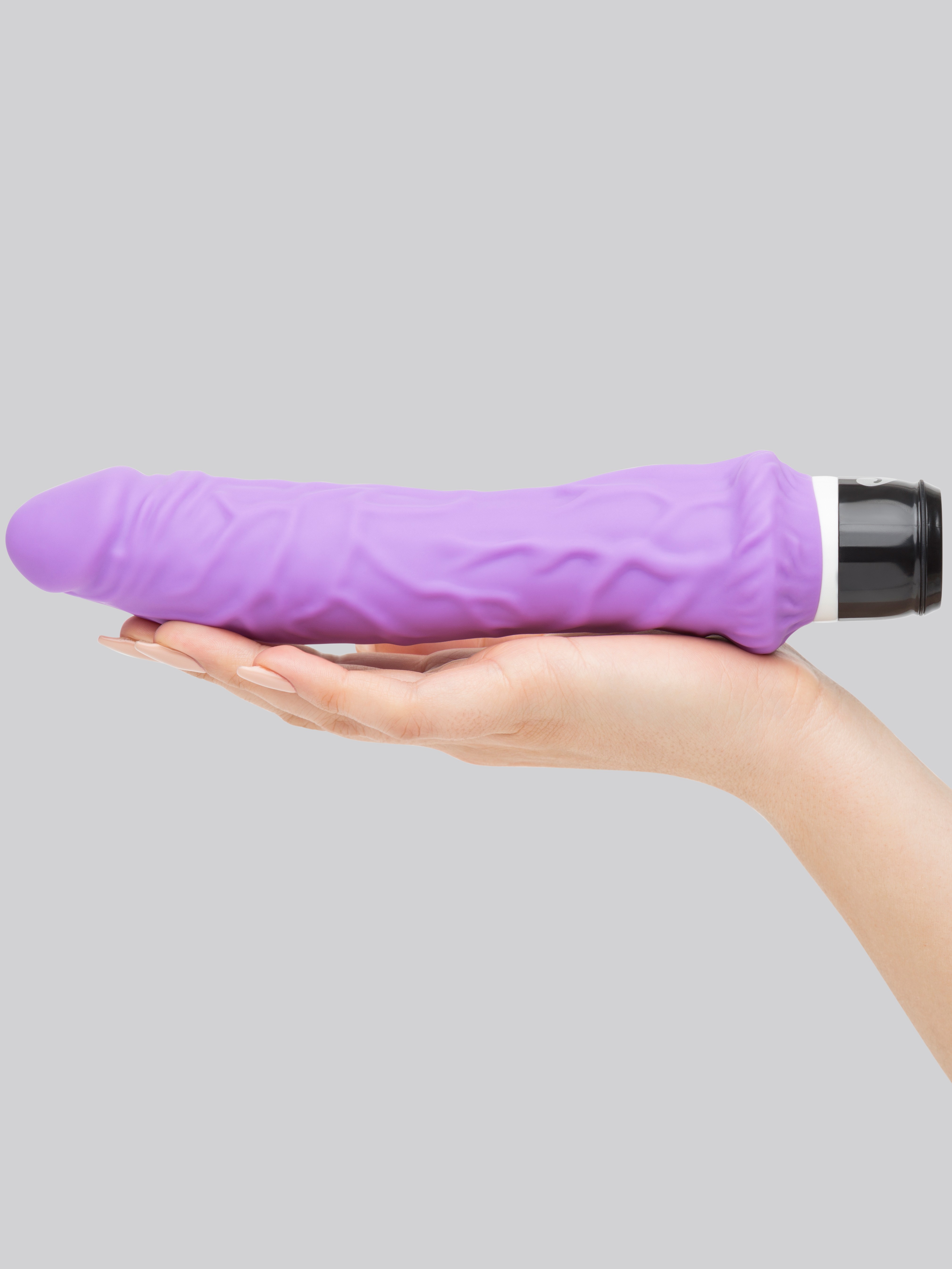 Lovehoney Silicone 7 Function Extra Long Realistic Dildo Vibrator 7.5 Inch, Purple, hi-res